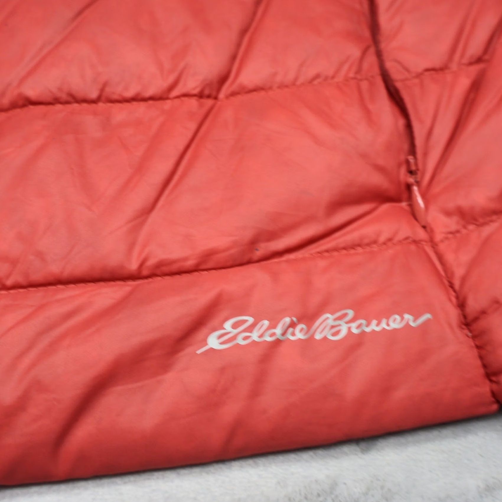 Eddie Bauer VINTAGE Eddie Bauer Down Vest Women XXL Orange Berry Quilted Insulated 650 Fill Full Zip Size XXL / US 16-18 / IT 52-54 - 2 Thumbnail