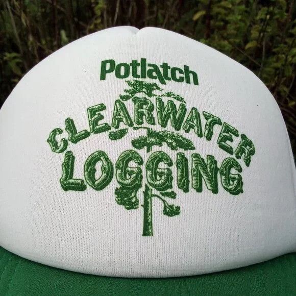 Vintage Vintage Potlatch Clearwater Logging Snap Back Trucker Hat Size ONE SIZE - 2 Thumbnail
