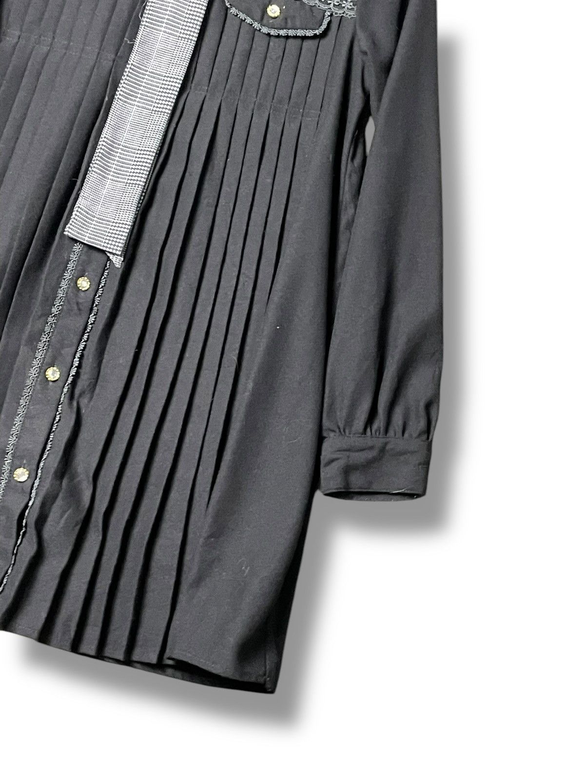 Japanese Brand Axes Femme Brand Pleated Blouse (59) Size XS / US 0-2 / IT 36-38 - 4 Thumbnail