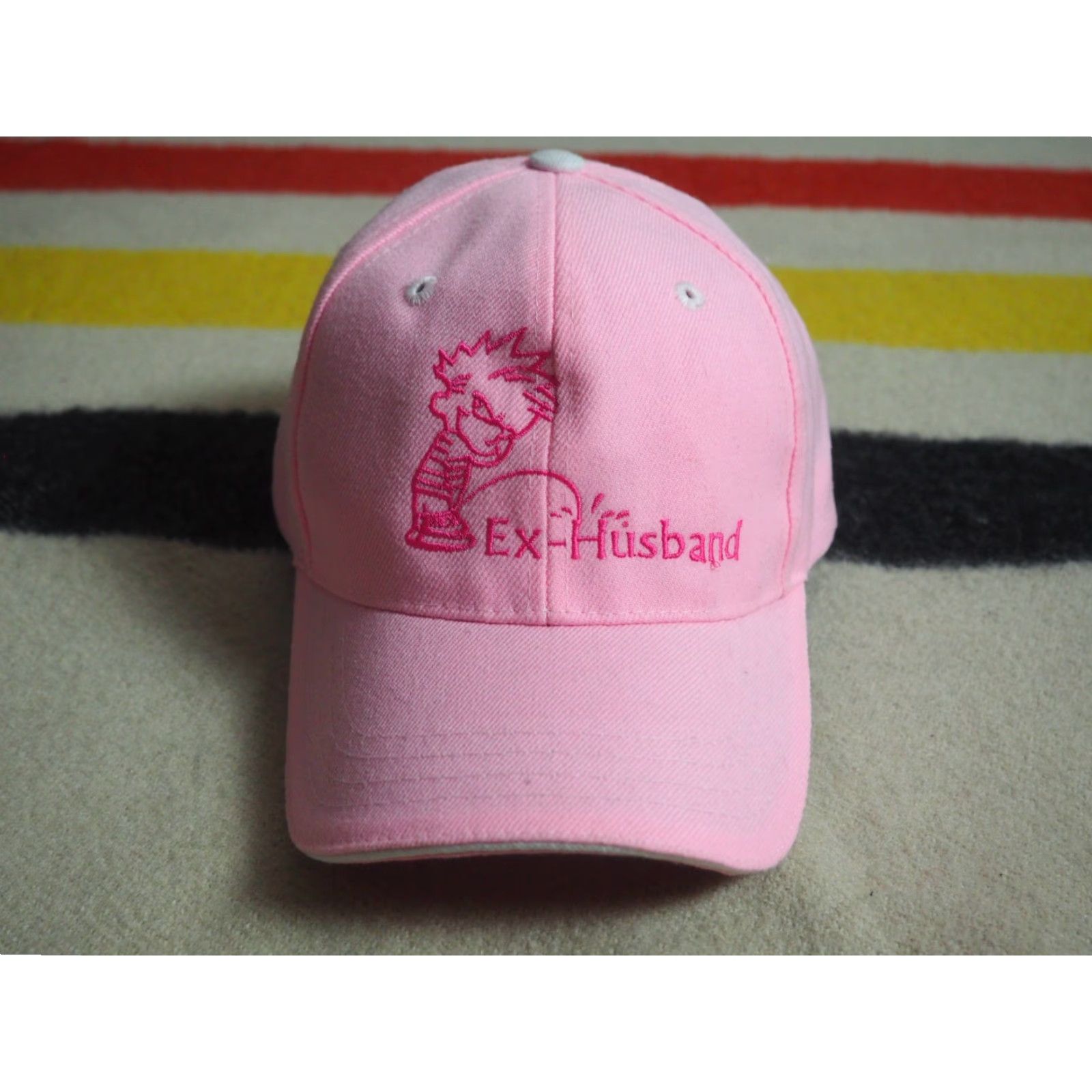 Pinko VTG Calvin Hobbes Hat Adjustable Pink Baseball Cap Mens Cap Size ONE SIZE - 2 Thumbnail