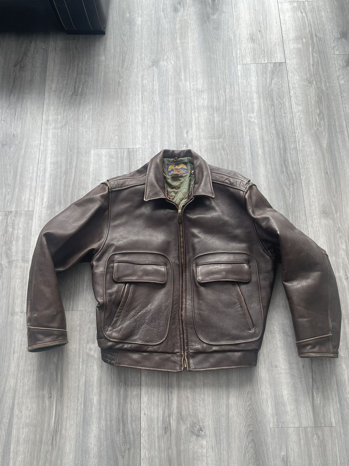 Avirex Avirex Leather Jacket Size US XL / EU 56 / 4 - 1 Thumbnail