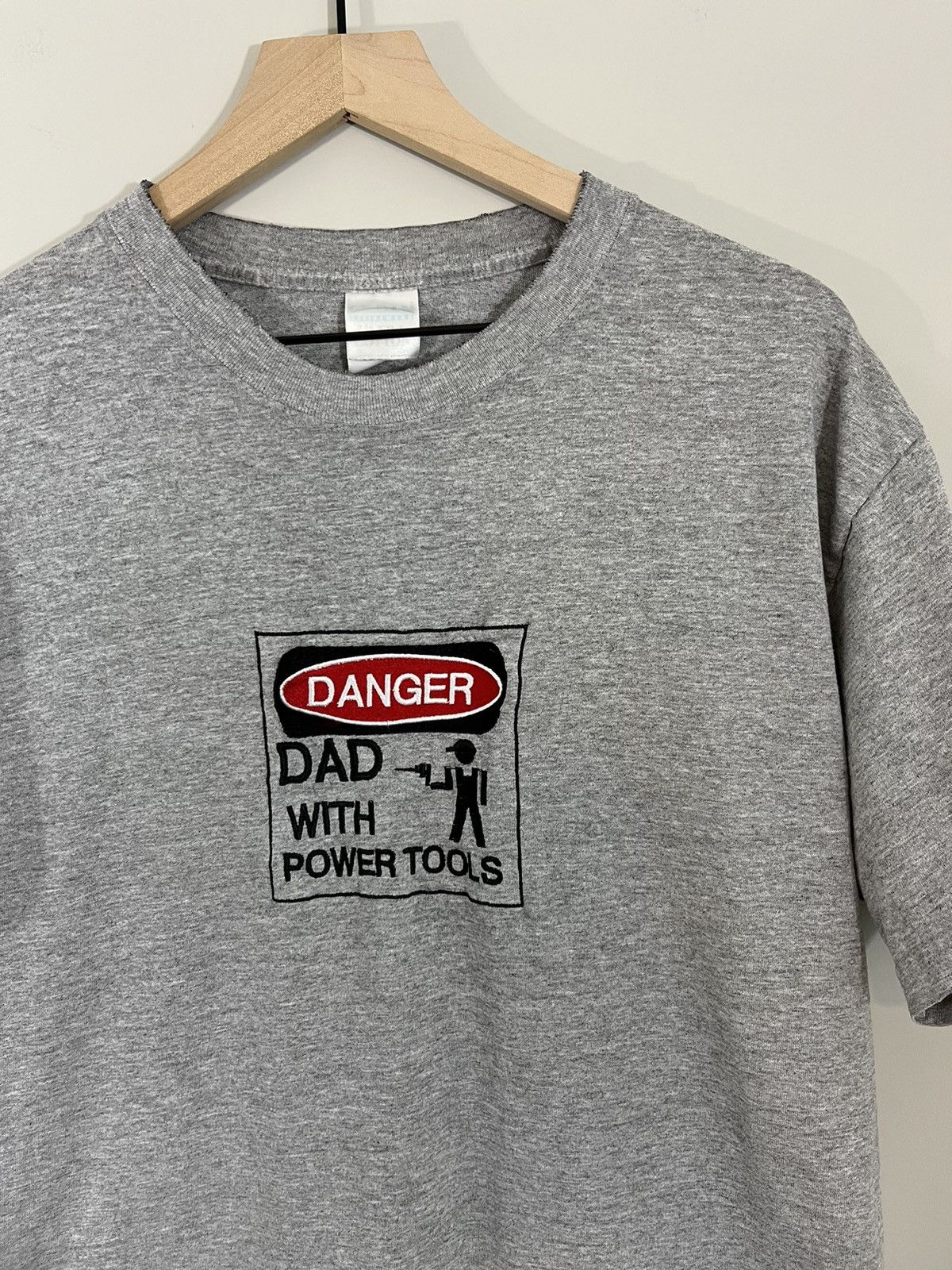 Vintage Vintage Distressed Danger Humor Faded Tee Size US L / EU 52-54 / 3 - 1 Thumbnail