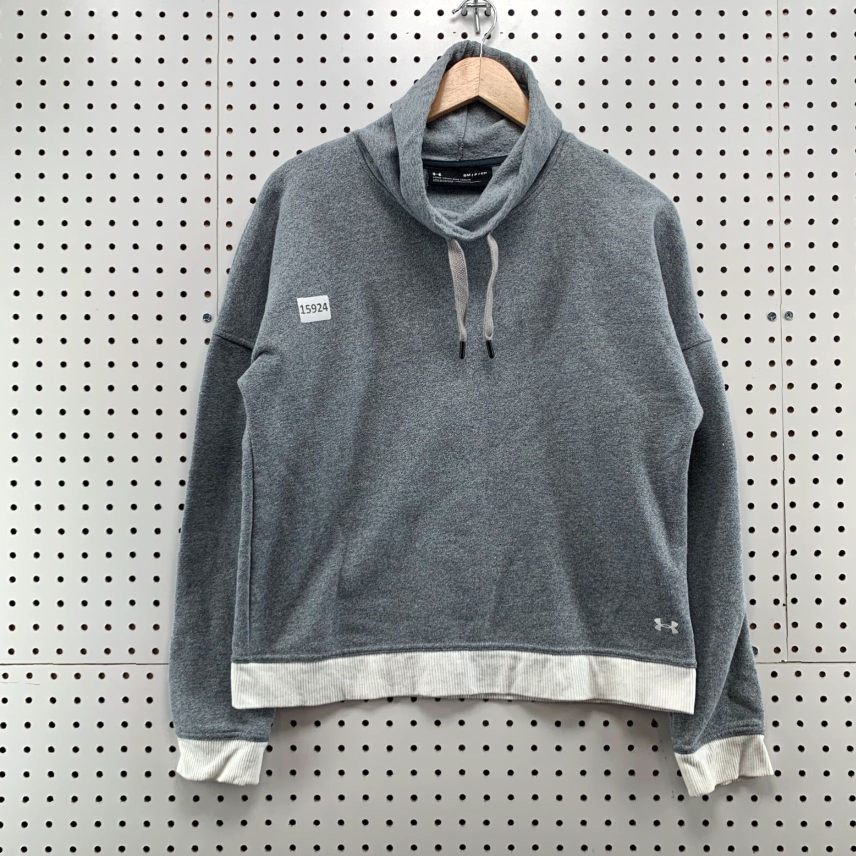 Under Armour Under Armour Sweatshirt Womens Small Loose Long Sleeve Cowl Neck Gray Ladies Size S / US 4 / IT 40 - 4 Thumbnail
