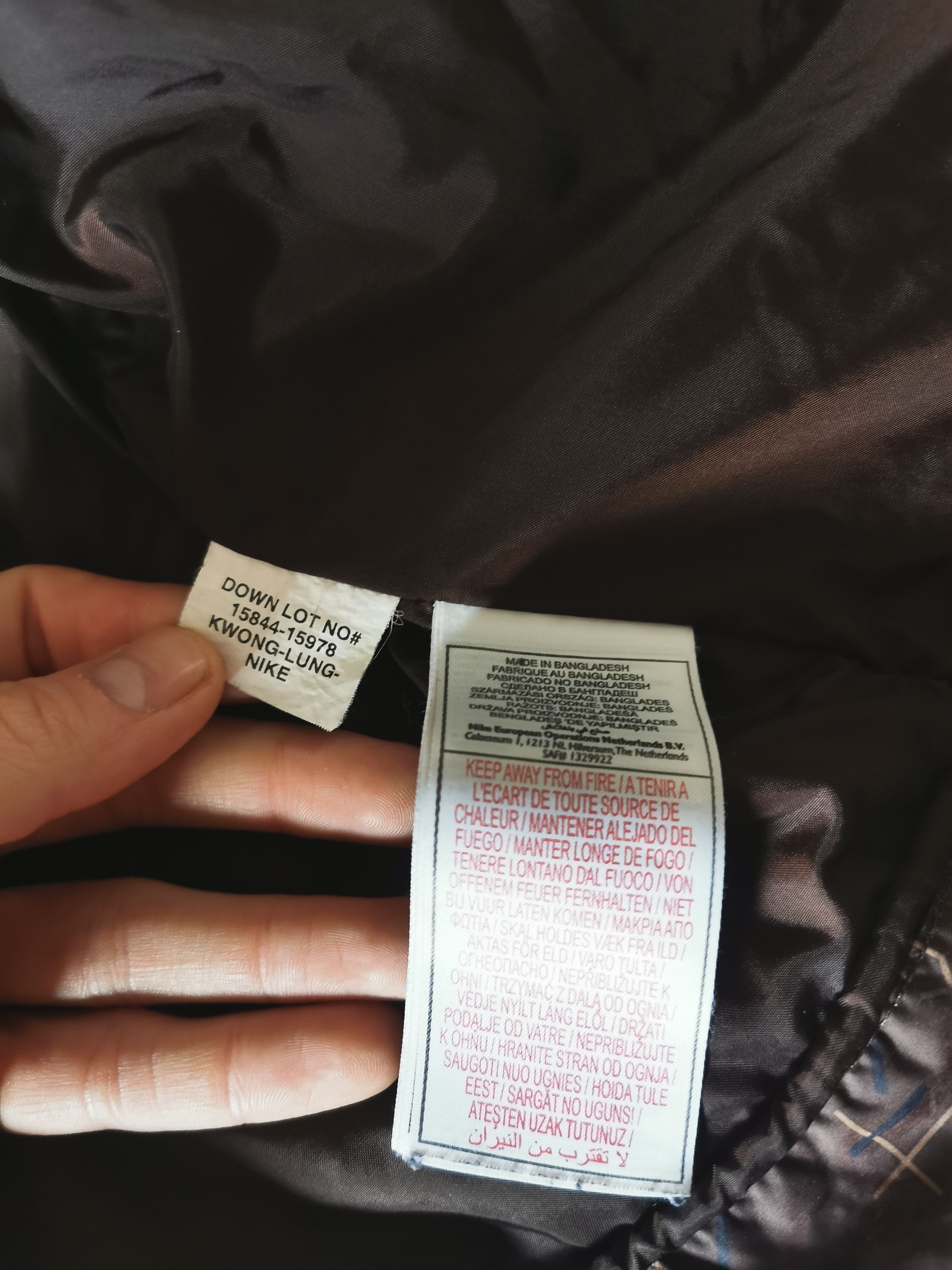 Nike × Vintage Brown Nike down 550 Jacket Puffer Vintage Streetwear Swoosh Size M / US 6-8 / IT 42-44 - 3 Thumbnail