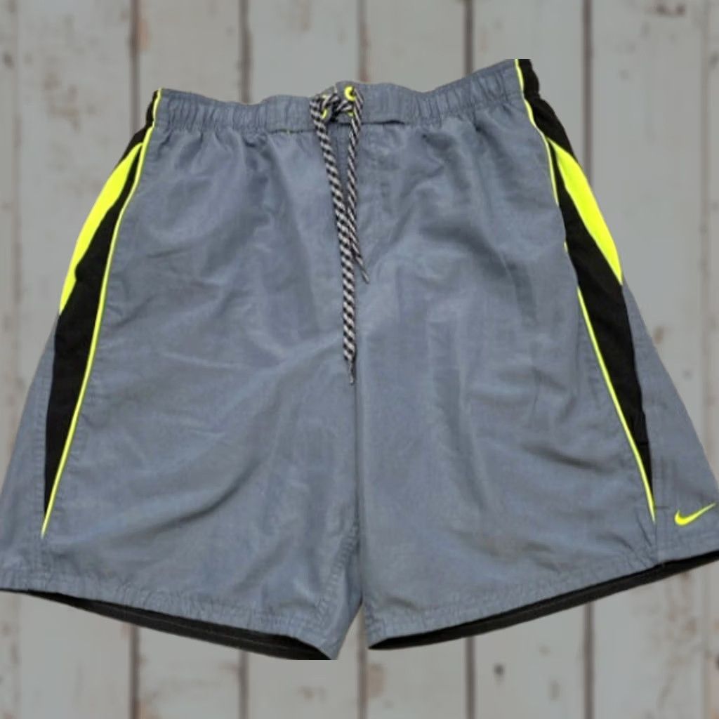 Nike VINTAGE Nike Mens Volley Core Swim Shorts NESS7421-483 Large Graphite Green 4923 Size US 33 - 1 Thumbnail