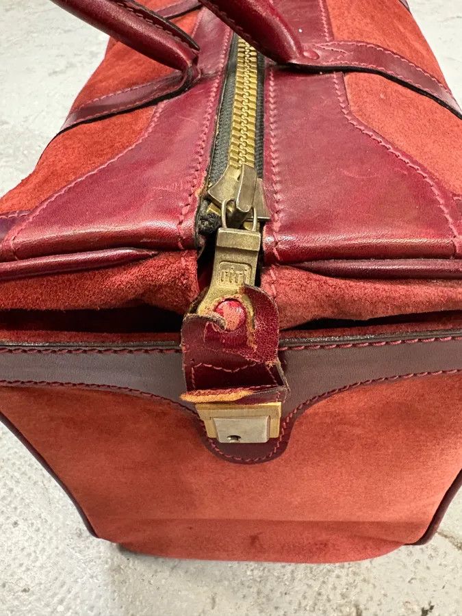 Lanvin Red Suede Vanity Archive Bag