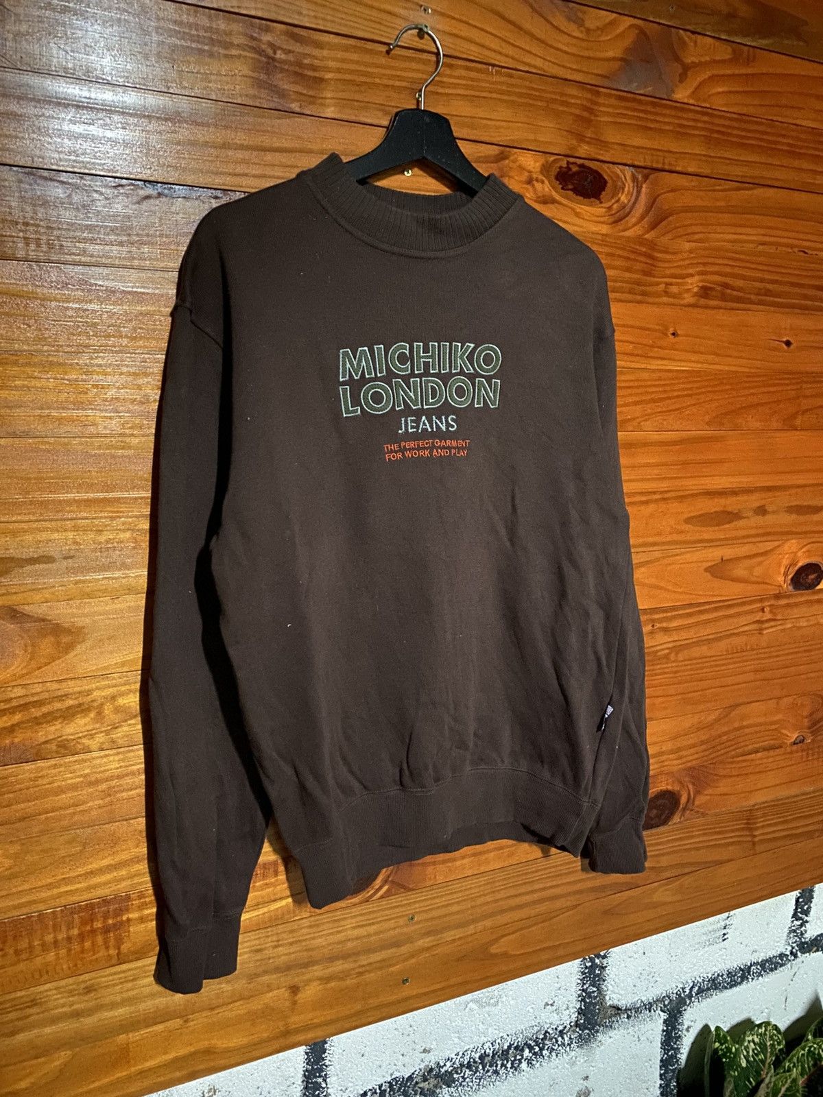 Michiko Koshino London Vintage Michiko London Jeans Brown Sweatshirt 90s Streetwear Size US M / EU 48-50 / 2 - 5 Thumbnail
