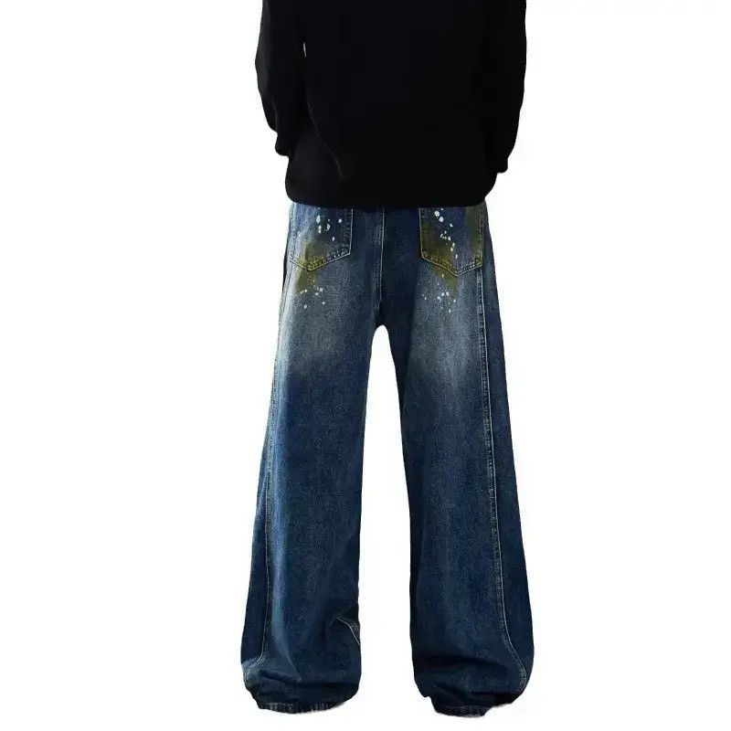 Japanese Brand Retro loose high street hip-hop splashed ink jeans Size US 32 / EU 48 - 5 Thumbnail