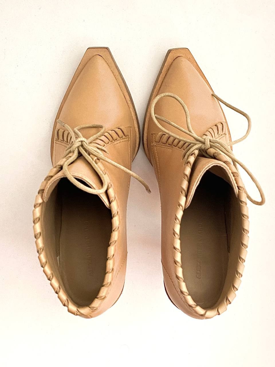 Alexander Wang Alexander Wang Sofi Lace Up Leather Tan Ankle Boots Shoes Size US 5 / IT 35 - 9 Thumbnail