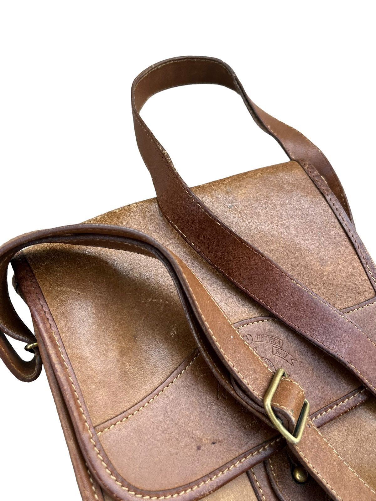 Leather × Vintage Vintage Gurkha Marley Hodgson Distressed Leather Bag Size ONE SIZE - 19 Thumbnail