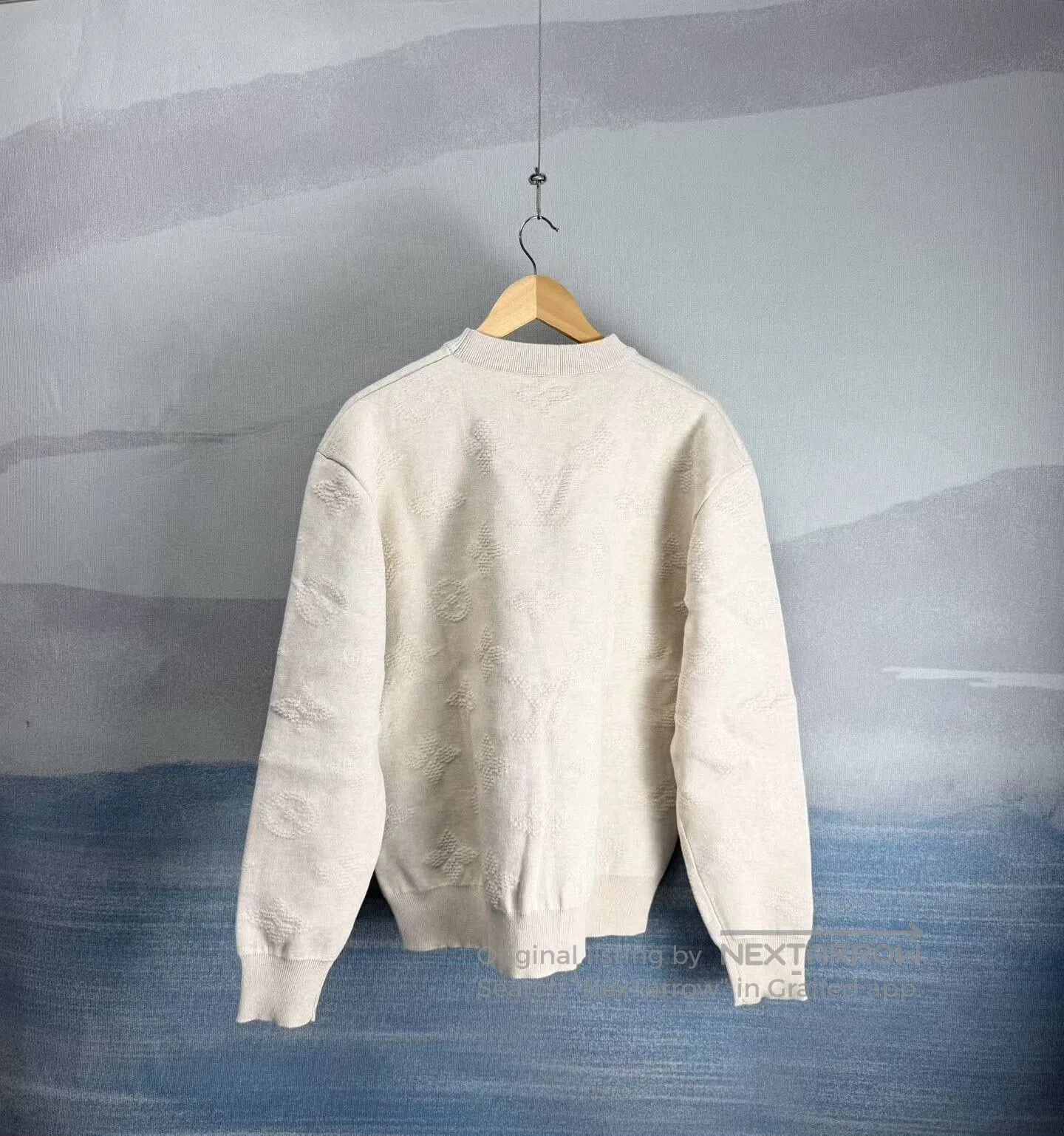 Louis Vuitton louis vuitton beige knit sweatshirt with patterns. Size US XL / EU 56 / 4 - 3 Thumbnail