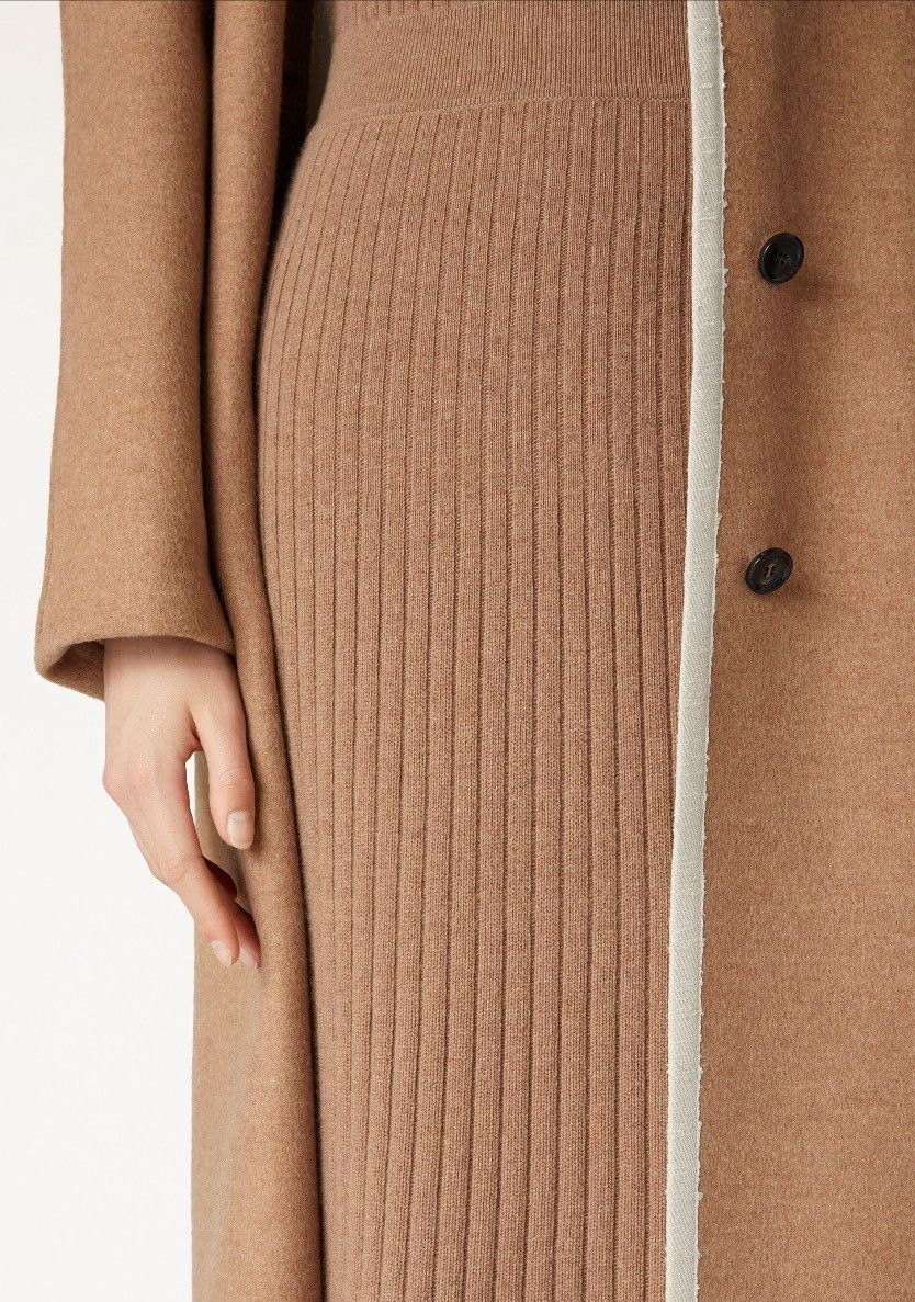 Loro Piana o1srvl11e0725 FAO2844 Baby Cashmere Midi Skirt in Brown Size 30" / US 8 / IT 44 - 4 Thumbnail