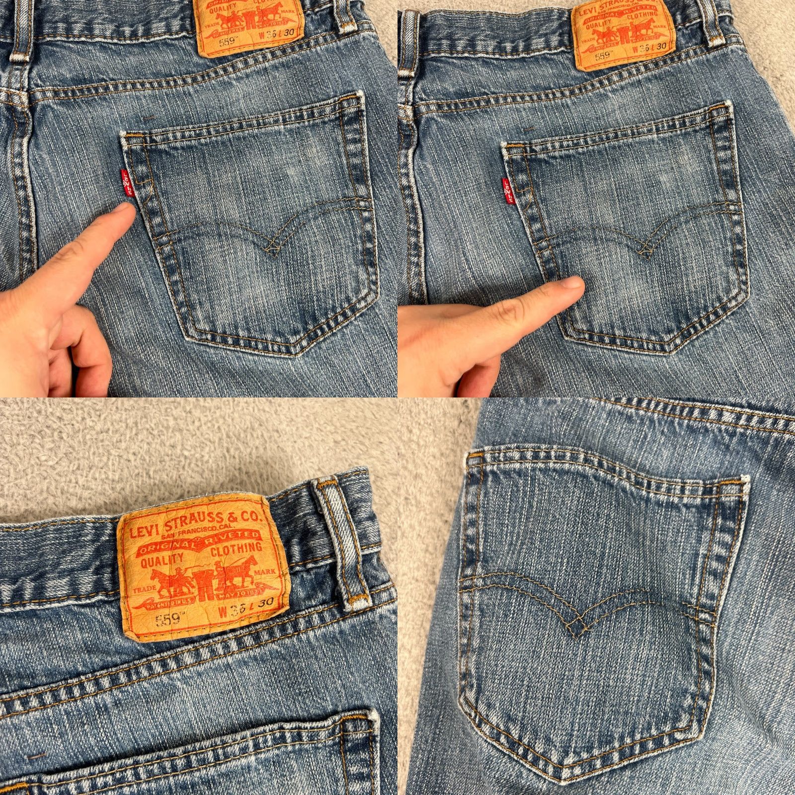 Levi's Levi's 559 Jeans Men 36x30 Relaxed Straight Medium Wash Blue American Classic Size US 36 / EU 52 - 8 Thumbnail