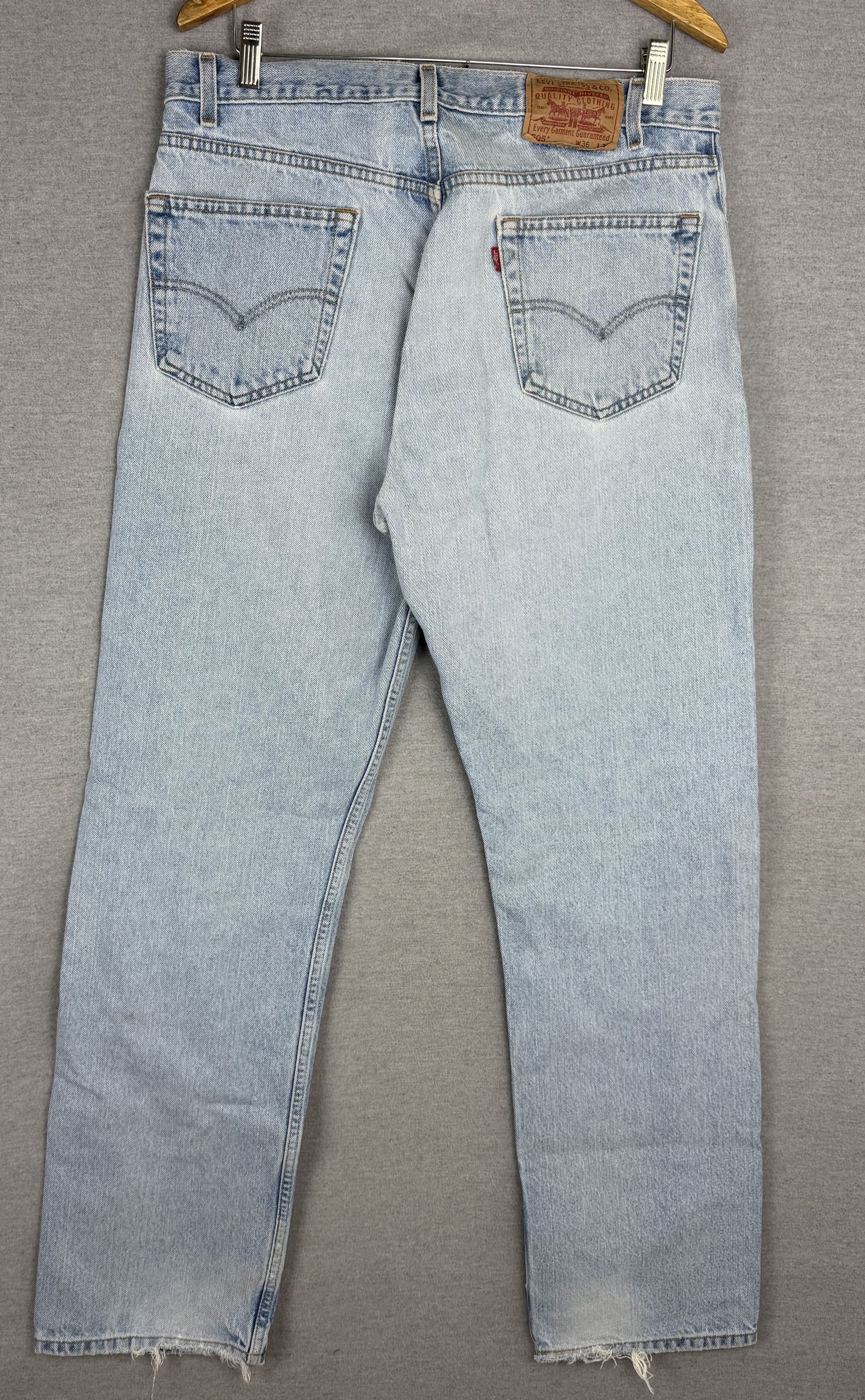 Levi's Levi's 505 Regular Fit Light Wash Jeans Mens 90s y2k Vintage Size US 33 - 1 Thumbnail