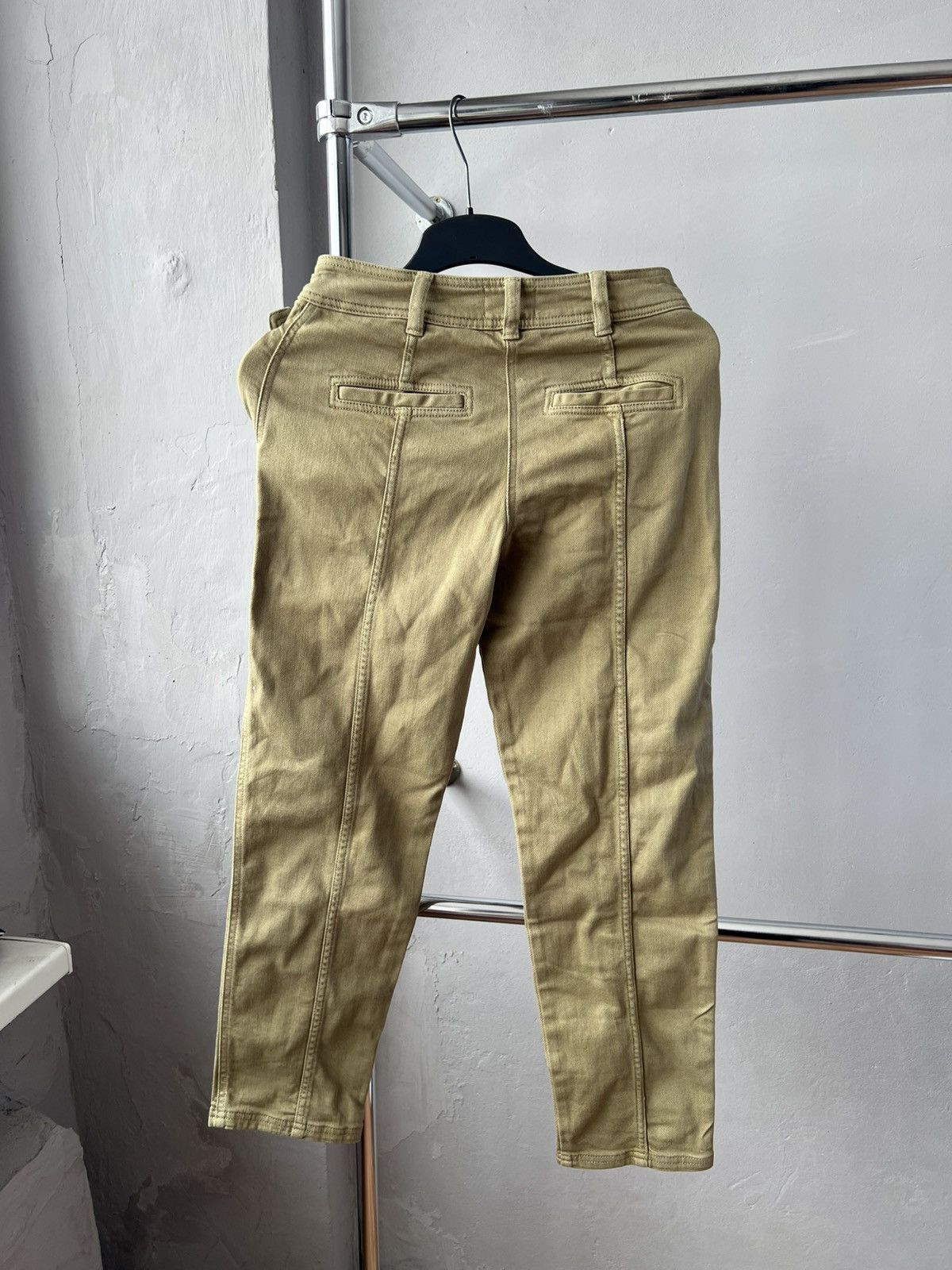 Sezane Sezane Paris Capri Women Khaki Classic Pants Size 43 Size 34" / US 12 / IT 48 - 10 Thumbnail