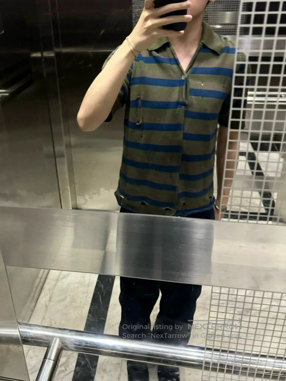 Acne Studios Multi Striped Short Sleeve Polo Shirt. Size US S / EU 44-46 / 1 - 7 Thumbnail