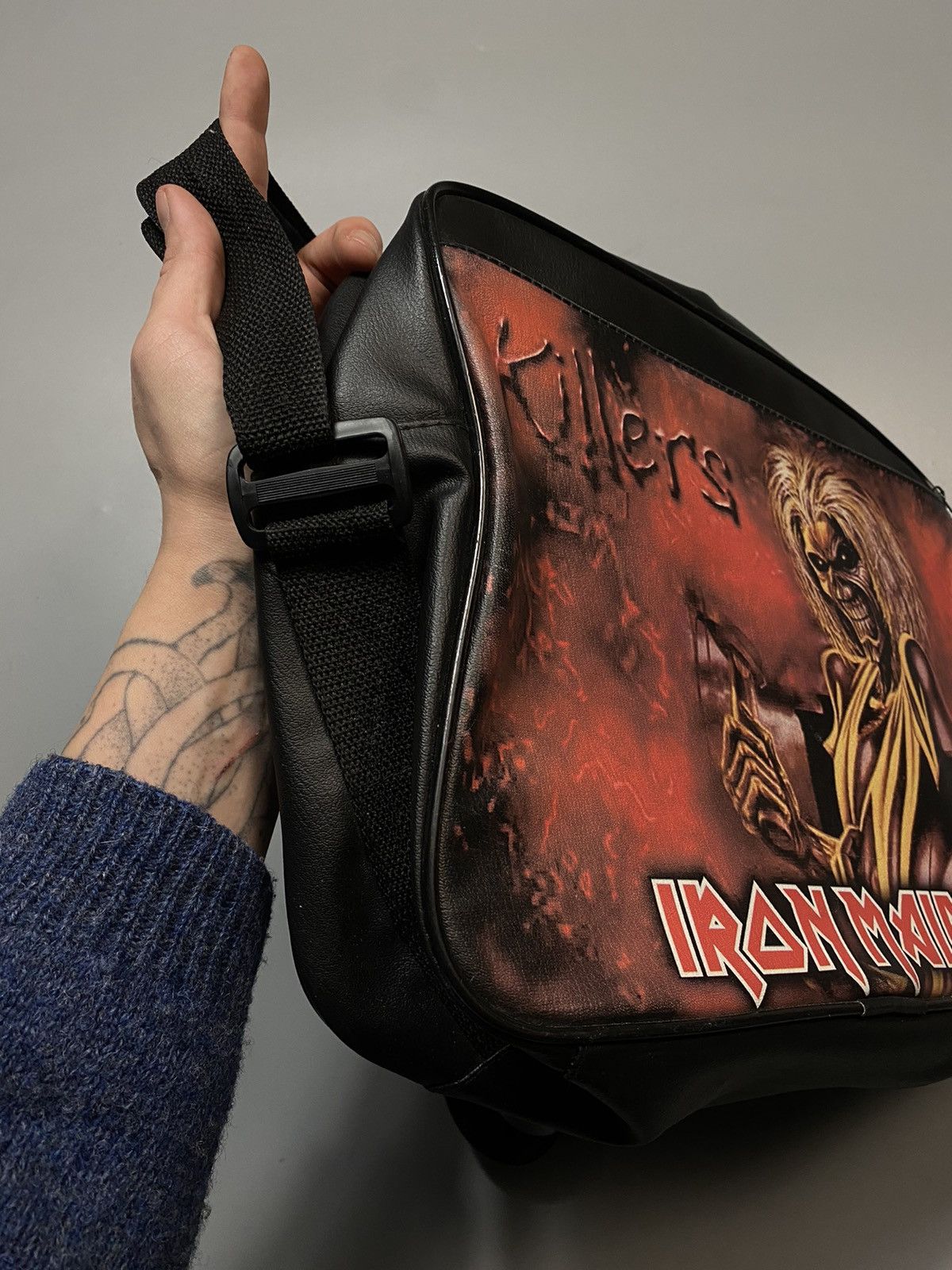 Band Tees × Iron Maiden × Vintage Iron Maiden vintage shoulder bag Rock merch y2k Size ONE SIZE - 7 Thumbnail