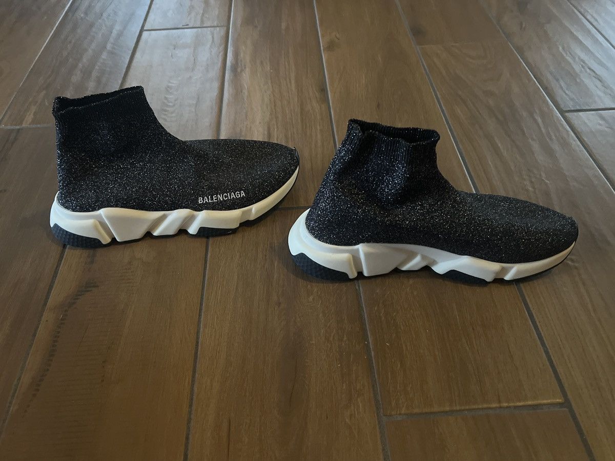 Balenciaga Black Glitter Balenciaga Sock Shoes Size US 9 / IT 39 - 8 Thumbnail