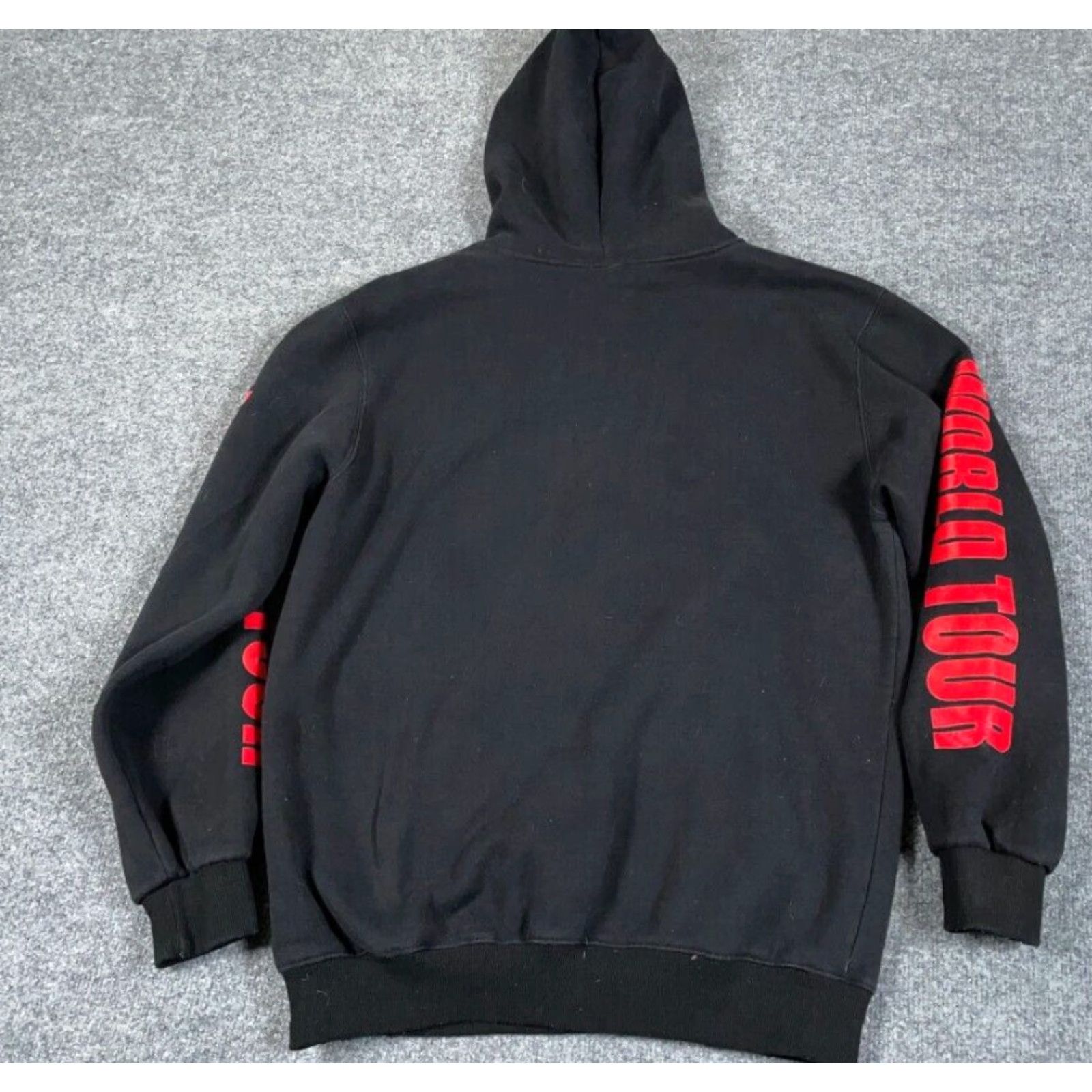 Vintage Justin Bieber Purpose World Tour Hoodie Women XL Black Graphic Print Hooded Pullover Sweatshirt Size XL / US 12-14 / IT 48-50 - 2 Thumbnail