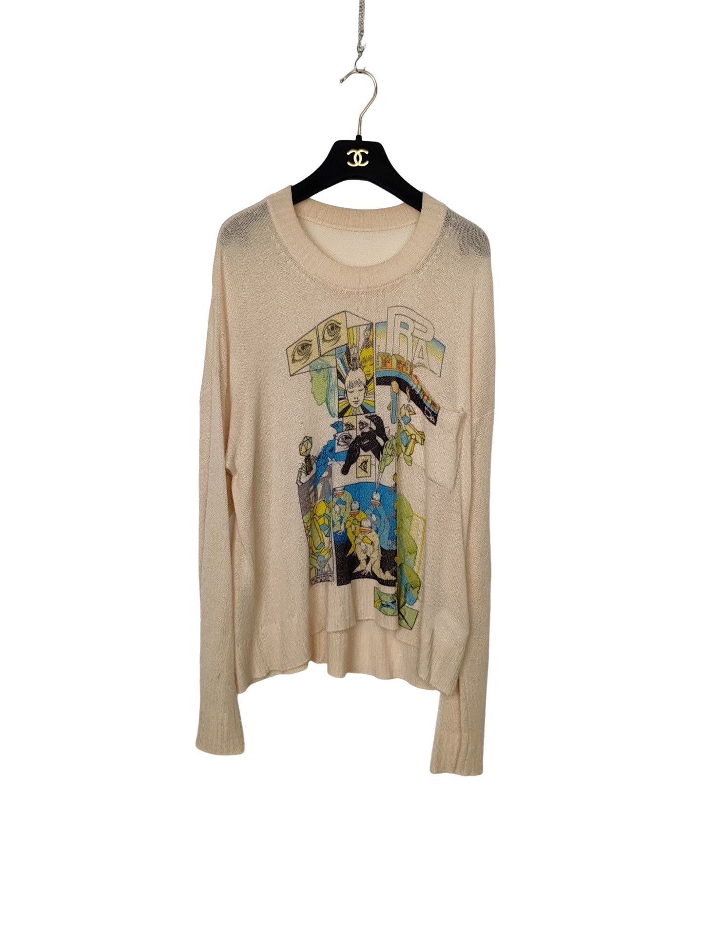 Prada Prada Comic Print Knit Sweater Size M Size US M / EU 48-50 / 2 - 1 Thumbnail