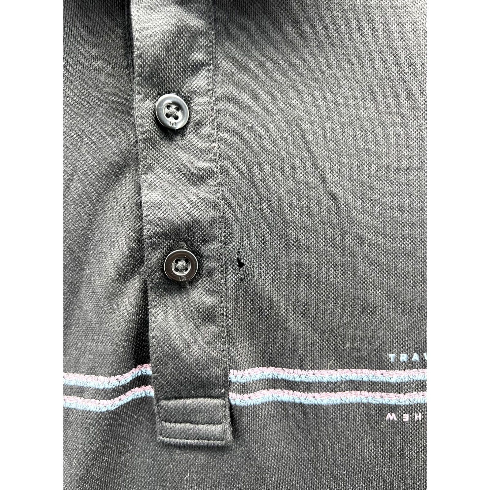 TravisMathew TravisMathew Polo Shirt Mens M Black Stripe Golf Casual Short Sleeve Shirt Mens Black Stripe Polo Shirt Size US M / EU 48-50 / 2 - 3 Thumbnail