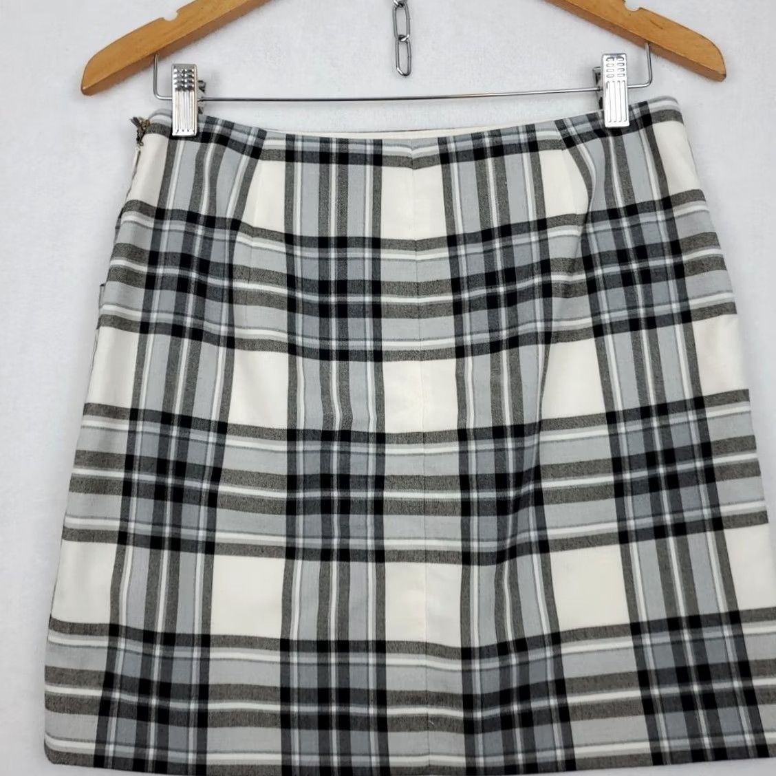 Vintage Outback Red White Plaid Mini Skirt Women's Size 4 Side Zip Pockets 90s Retro School Girl Casual Party/Cocktail Short Skirt Womens Size 27" / US 4 / IT 40 - 7 Thumbnail