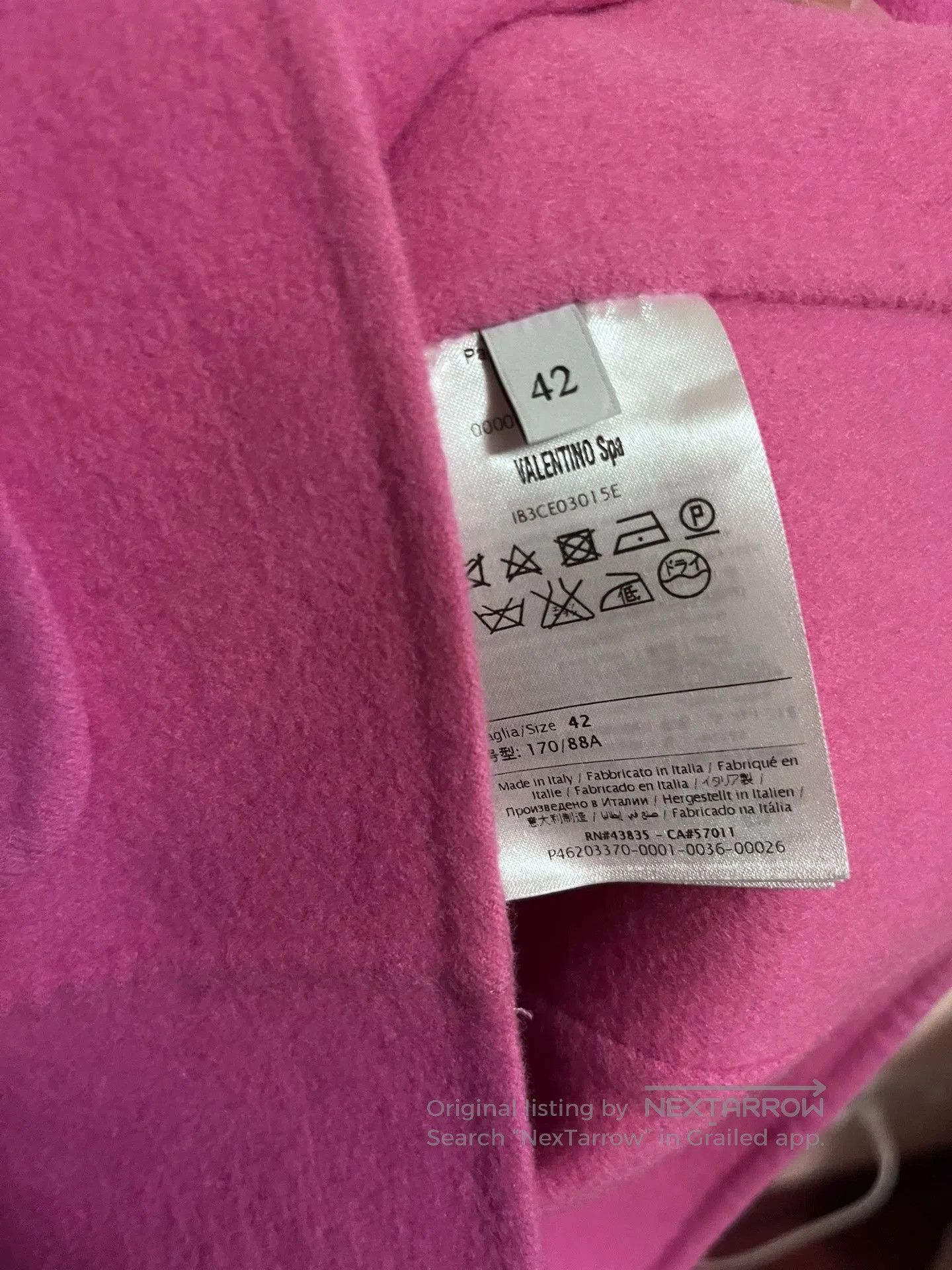 Valentino Valentino Wool Short Coat Pink. Size US XS / EU 42 / 0 - 5 Thumbnail