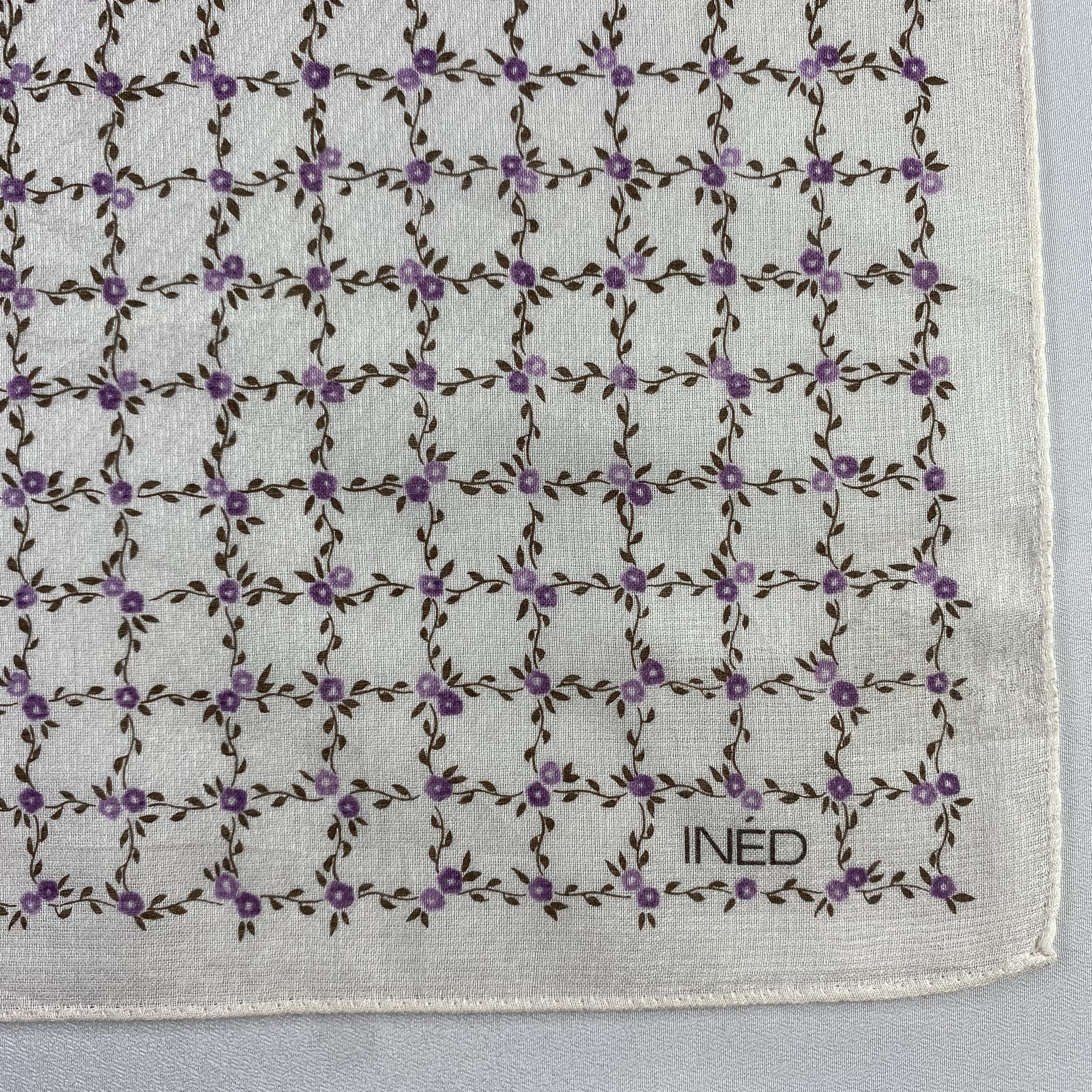 Vintage Ined Handkerchief / Neckerchief / Bandana-P683 Size ONE SIZE - 3 Thumbnail
