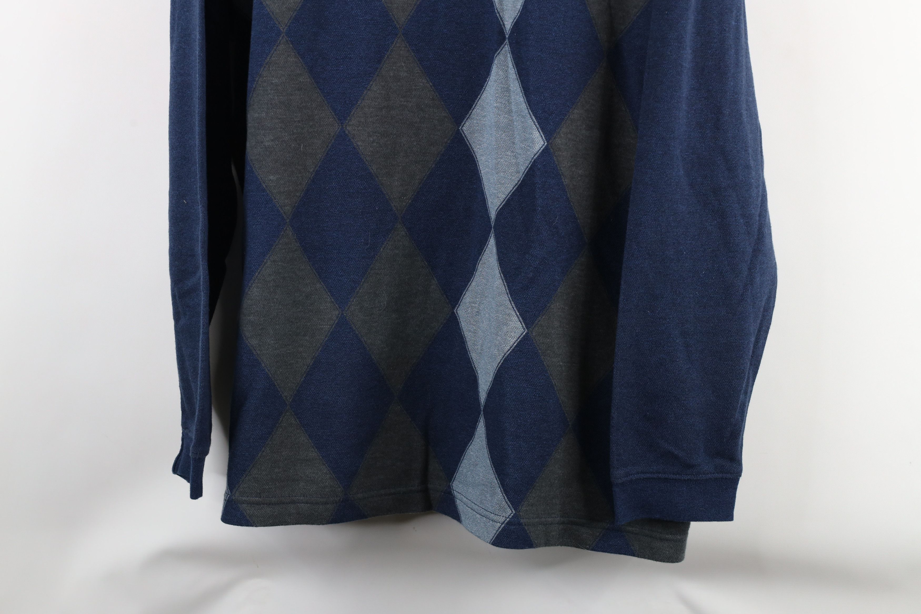 Vintage Vintage 90s Streetwear Diamond Knit Long Sleeve Rugby Polo Size US XL / EU 56 / 4 - 3 Thumbnail