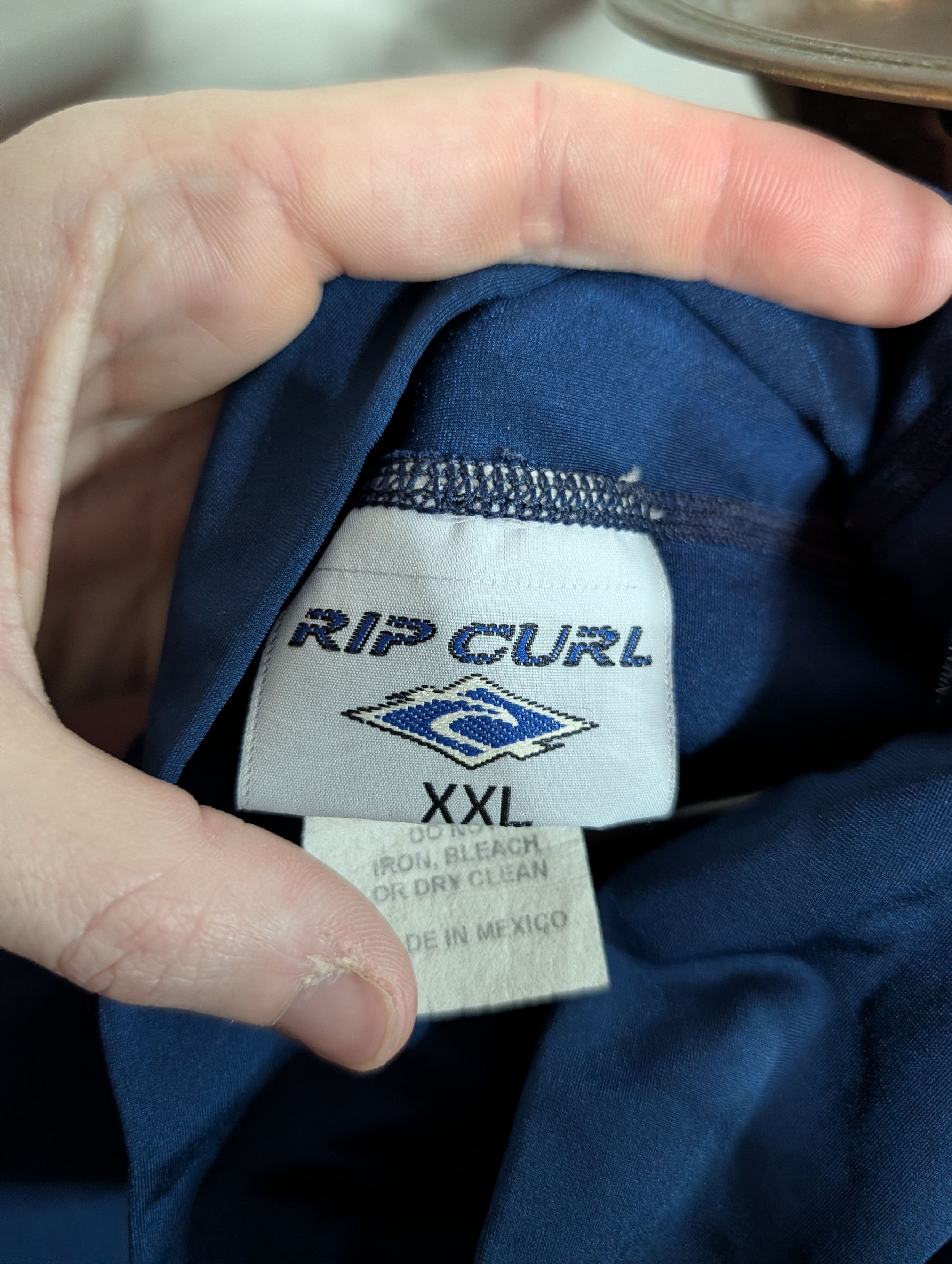 Rip Curl Vintage blue logo print high neck rash guard t-shirt Size US XXL / EU 58 / 5 - 10 Thumbnail