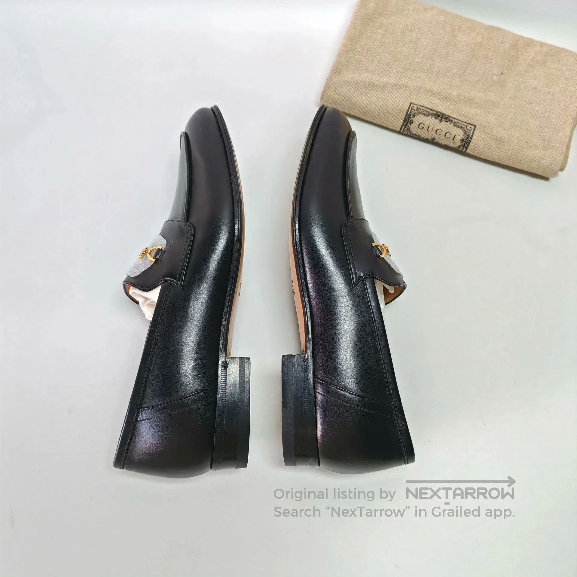 Gucci Gucci Men's Black Leather Loafers. Size US 6.5 / EU 39-40 - 6 Thumbnail