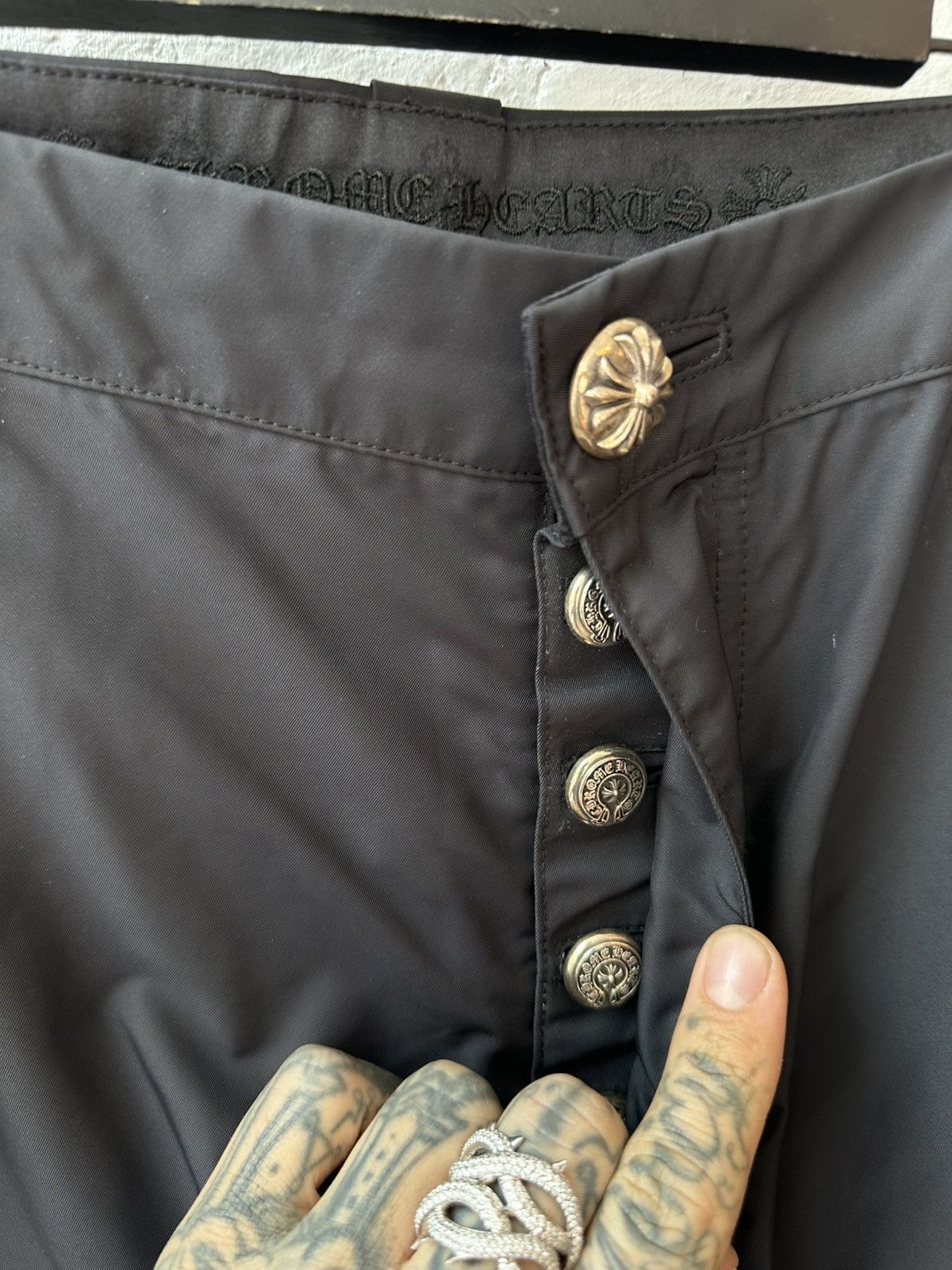 Chrome Hearts Chrome Hearts Nylon & Leather double knee pants mens jeans Size US 36 / EU 52 - 4 Thumbnail