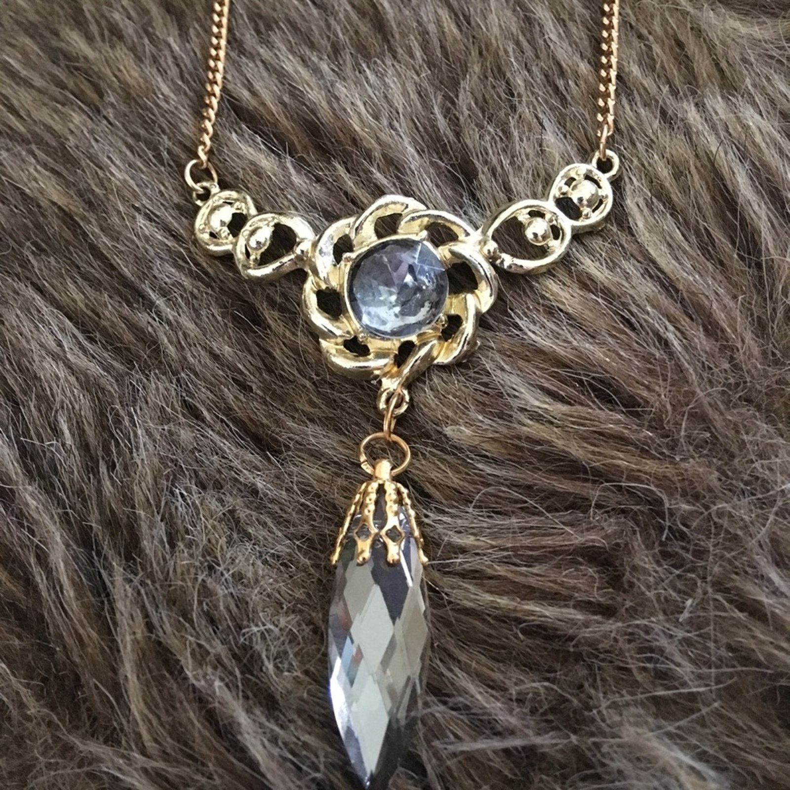 Vintage Vintage 70s chandelier glass crystal necklace Size ONE SIZE - 6 Thumbnail