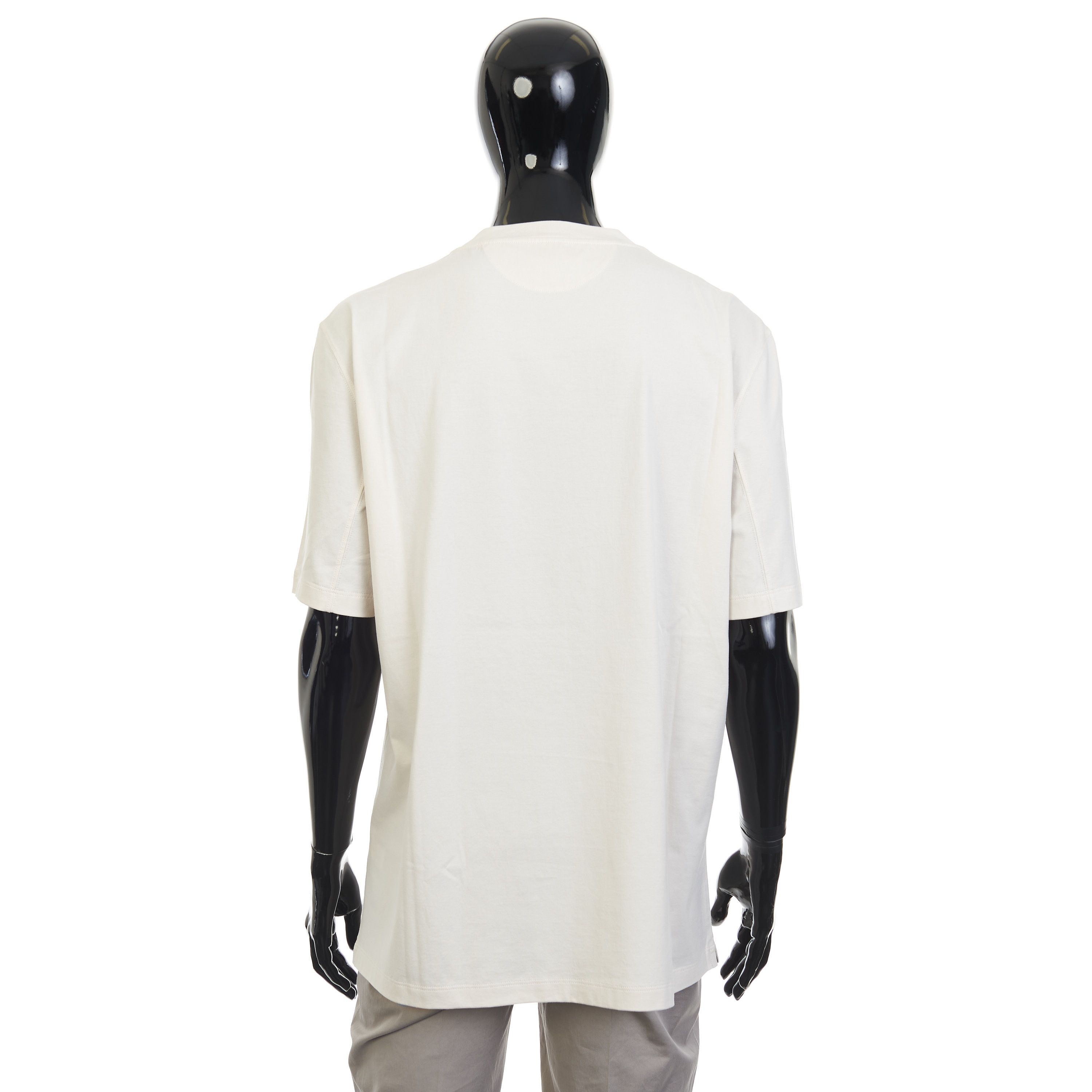 Brunello Cucinelli Beige Cotton Jersey Crew-neck Tshirt With Print Size 3XL Size US XXL / EU 58 / 5 - 5 Thumbnail