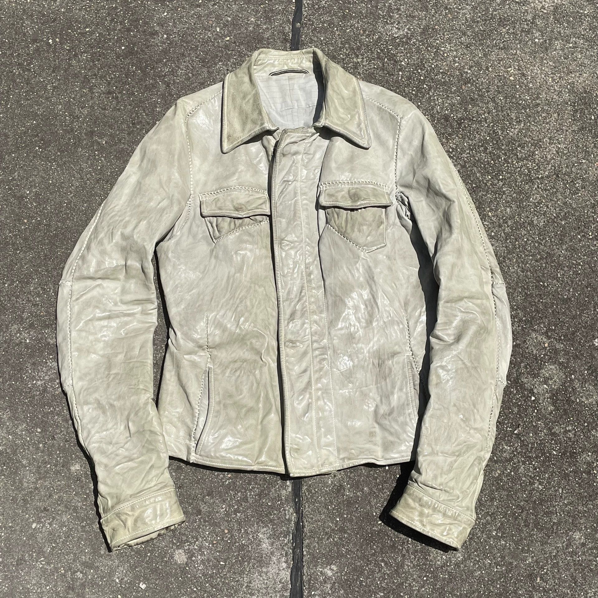Carol Christian Poell Archive Carol Christian Poell Overlock Leather Jacket Size US S / EU 44-46 / 1 - 1 Thumbnail