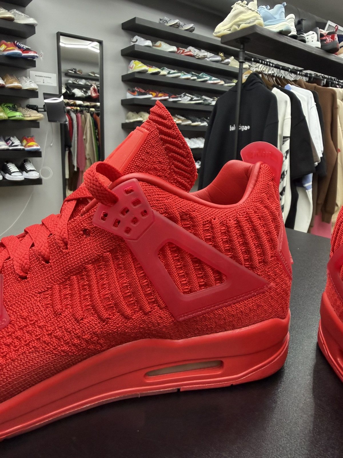 Jordan Brand Size 11.5 - Jordan 4 Retro Flyknit Red Size US 11.5 / EU 44-45 - 7 Thumbnail