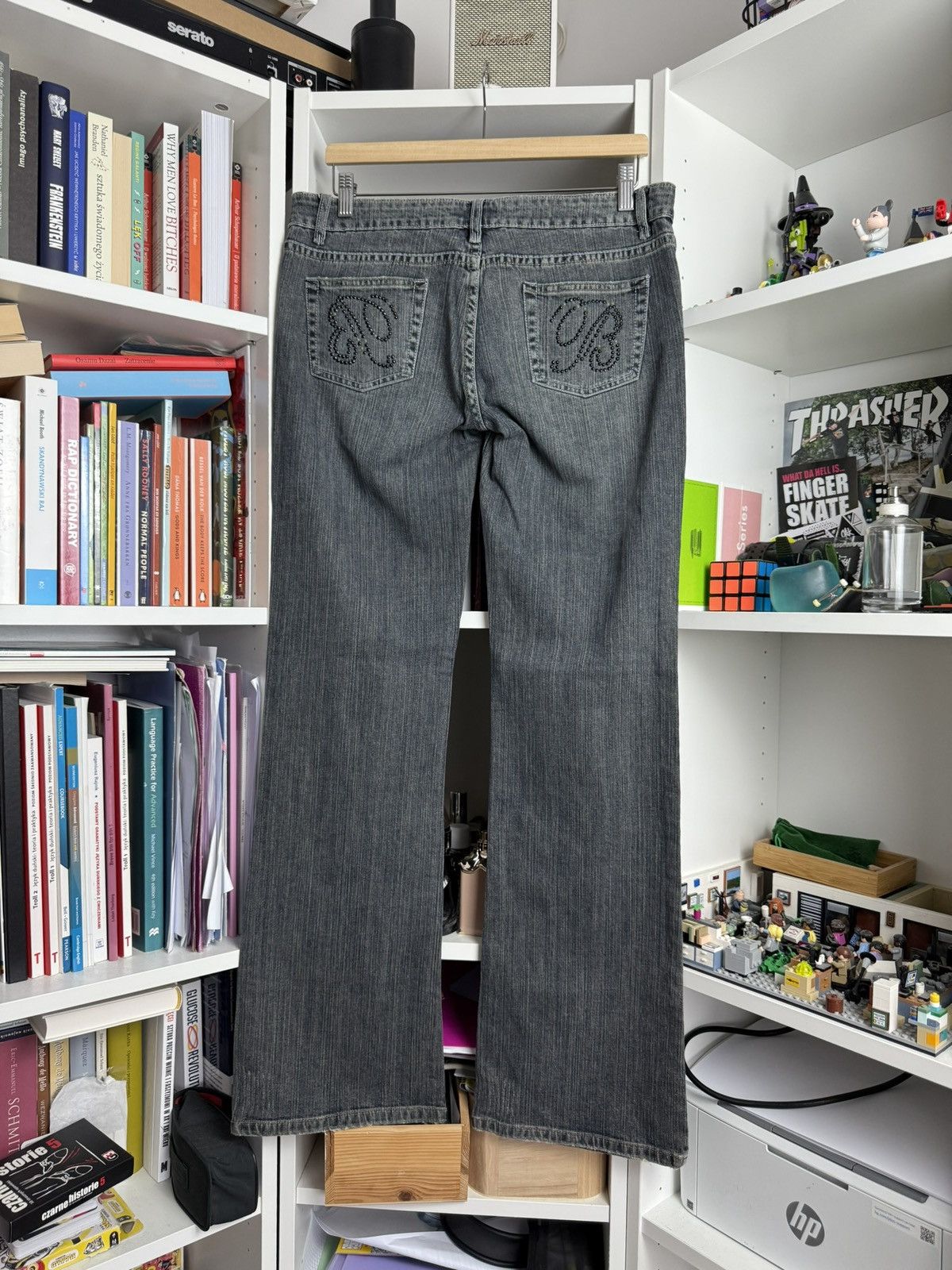 Japanese Brand Vintage y2k washed grey avantgarde denim pants opium archive Size 32" / US 10 / IT 46 - 1 Thumbnail