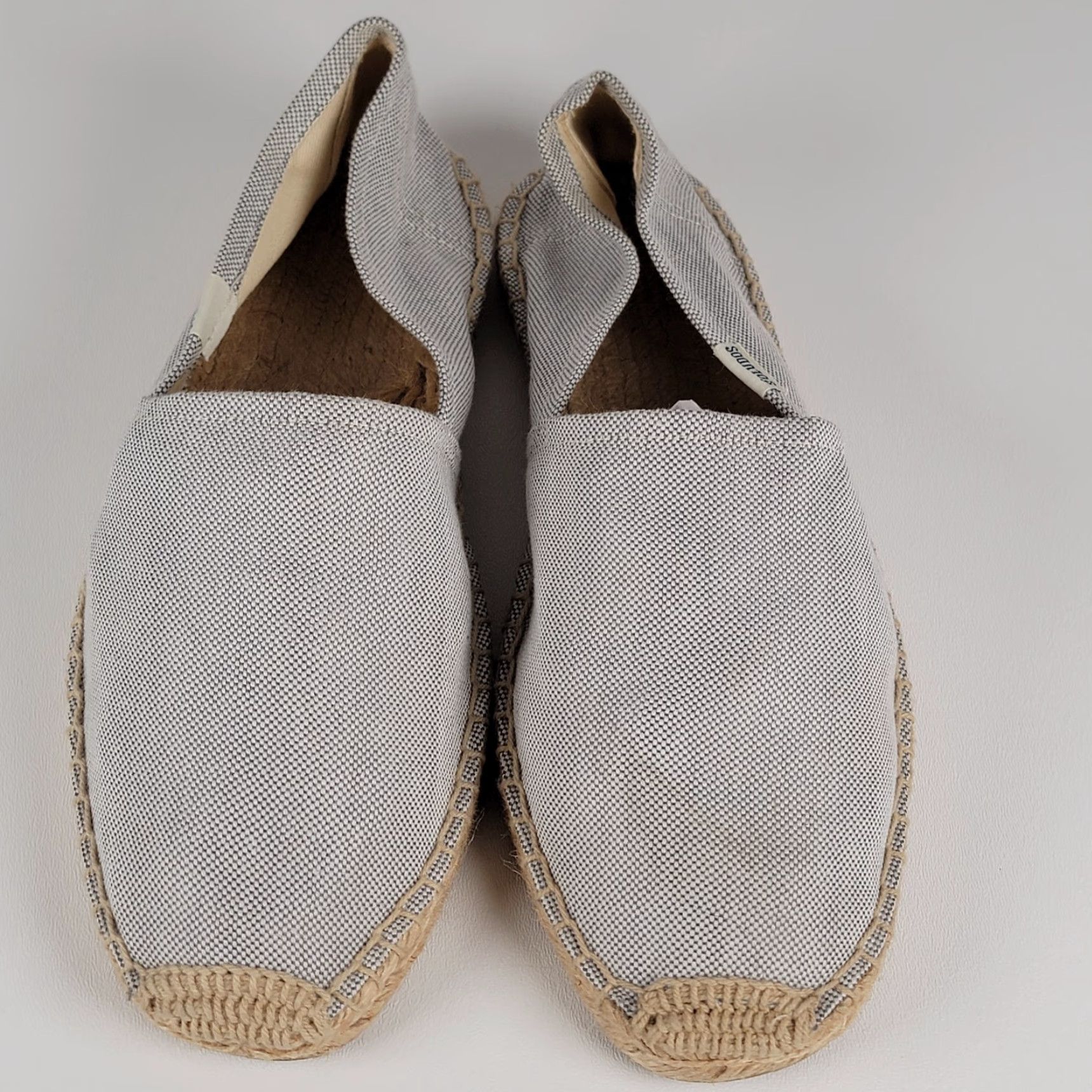Soludos Soludos Almond Toe Platform Espadrille Slip On Gray Textile Canvas Women Size 9 Slip-On Casual Bohemian Nature 90s Style Womens Size US 7 / IT 37 - 2 Thumbnail