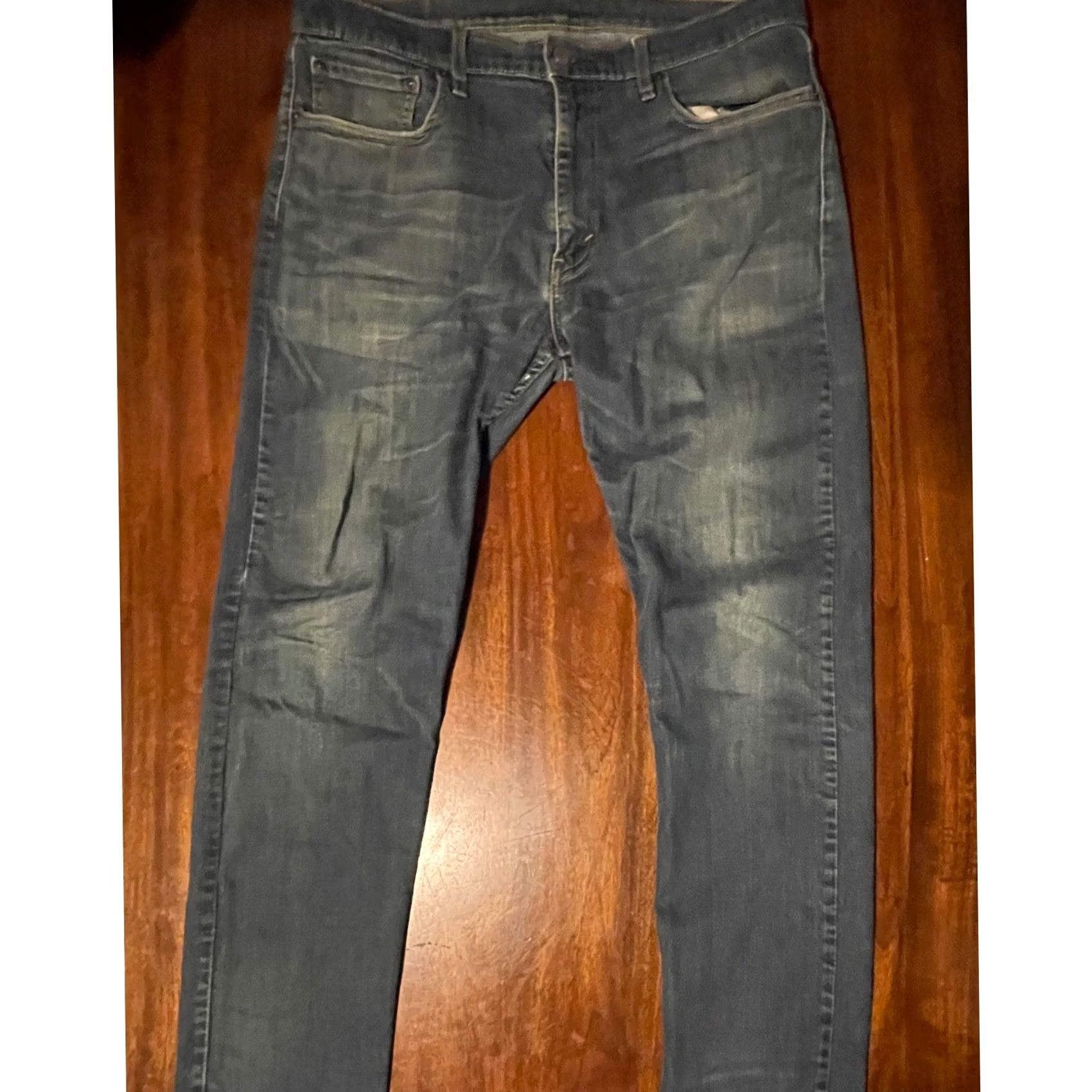 Denime Levis 502 Jeans Mens W36 L34 Blue Denim Distressed Size US 36 / EU 52 - 3 Thumbnail
