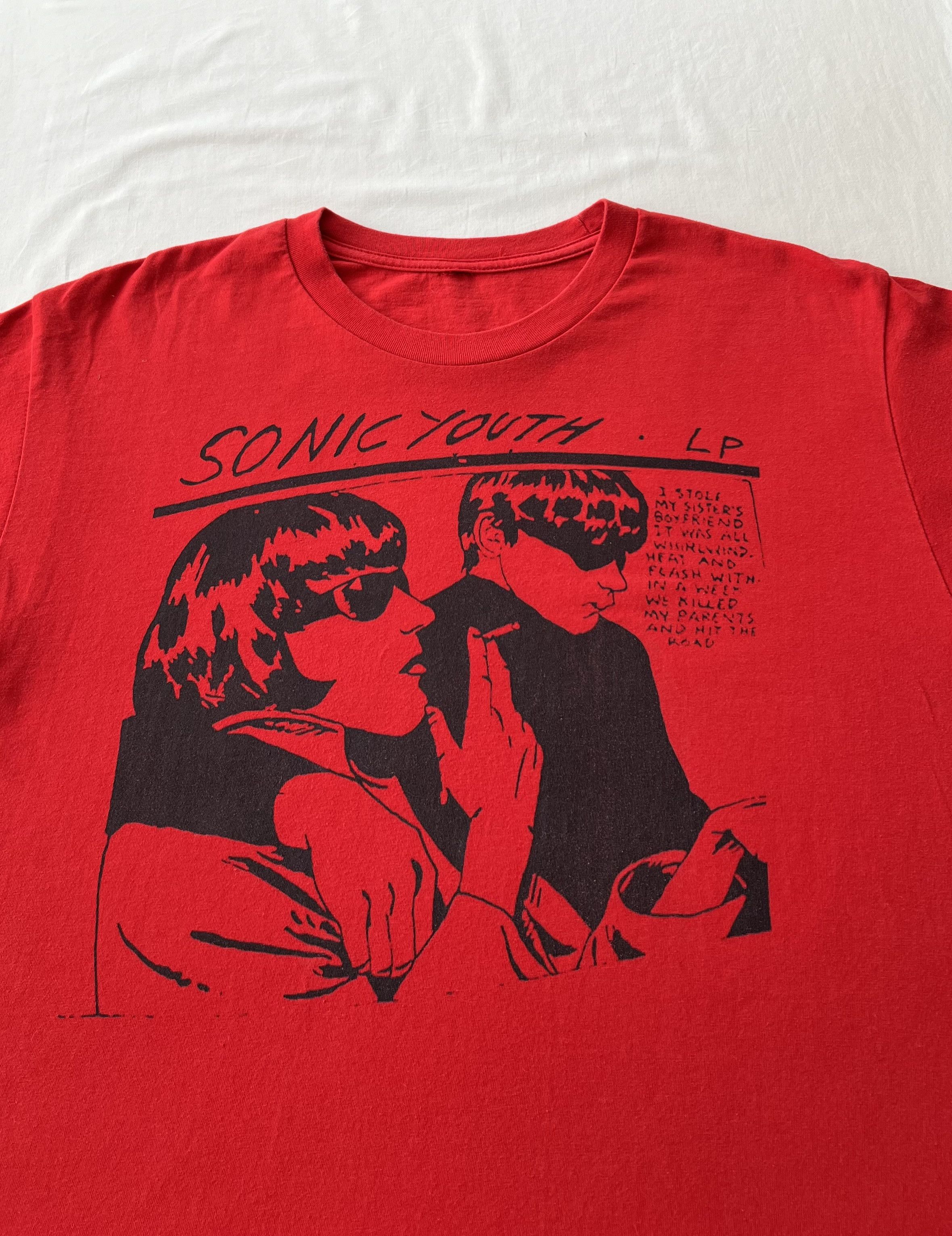Band Tees Vintage 2000s Sonic Youth Goo Album Red T-shirt Size US L / EU 52-54 / 3 - 3 Thumbnail
