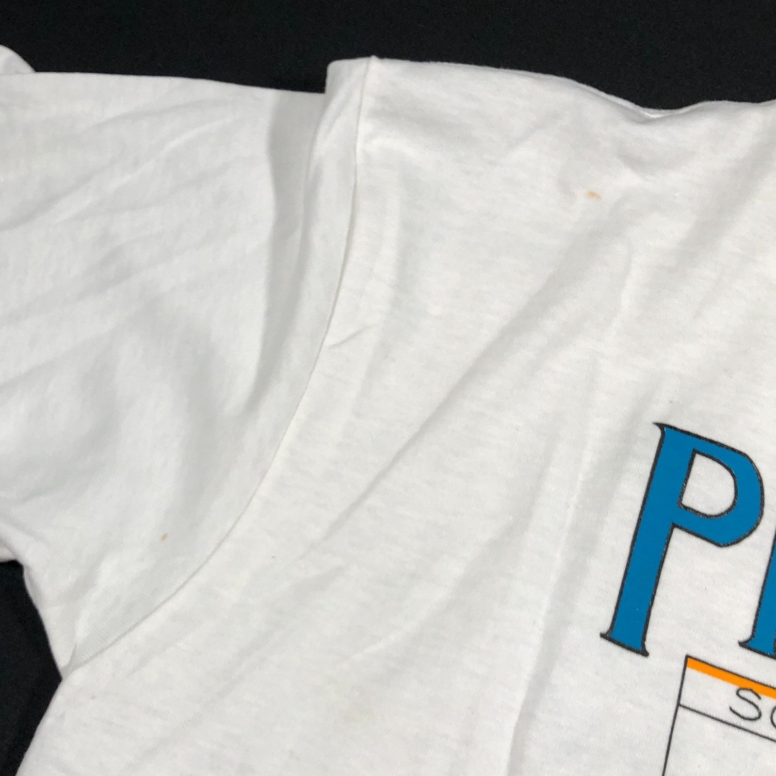 Vintage vintage 90s UC Davis Phi Mu Lion Logo Sorority White Tee Size US L / EU 52-54 / 3 - 4 Thumbnail