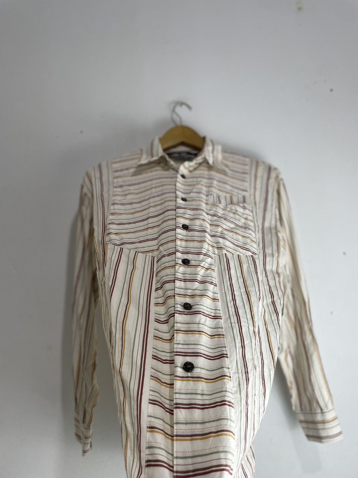 Yohji Yamamoto Kansai parfum Classic Multicolor Stripe Shirt Size US M / EU 48-50 / 2 - 3 Thumbnail