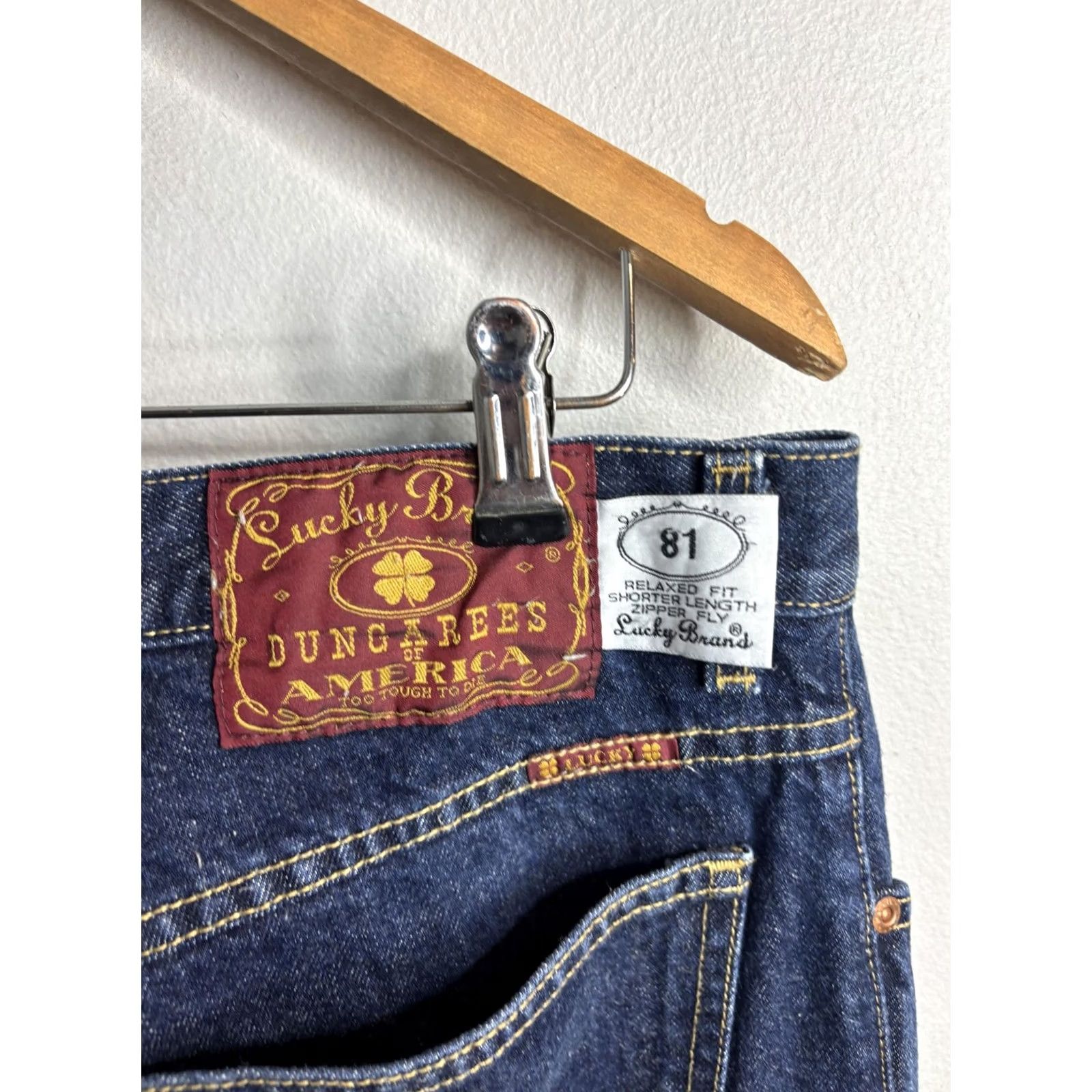 Lucky Brand VINTAGE Lucky Brand Dungarees Jeans Mens 33x29 Blue 81 Relaxed Straight USA Mens Girls Boys Size US 32 / EU 48 - 3 Thumbnail