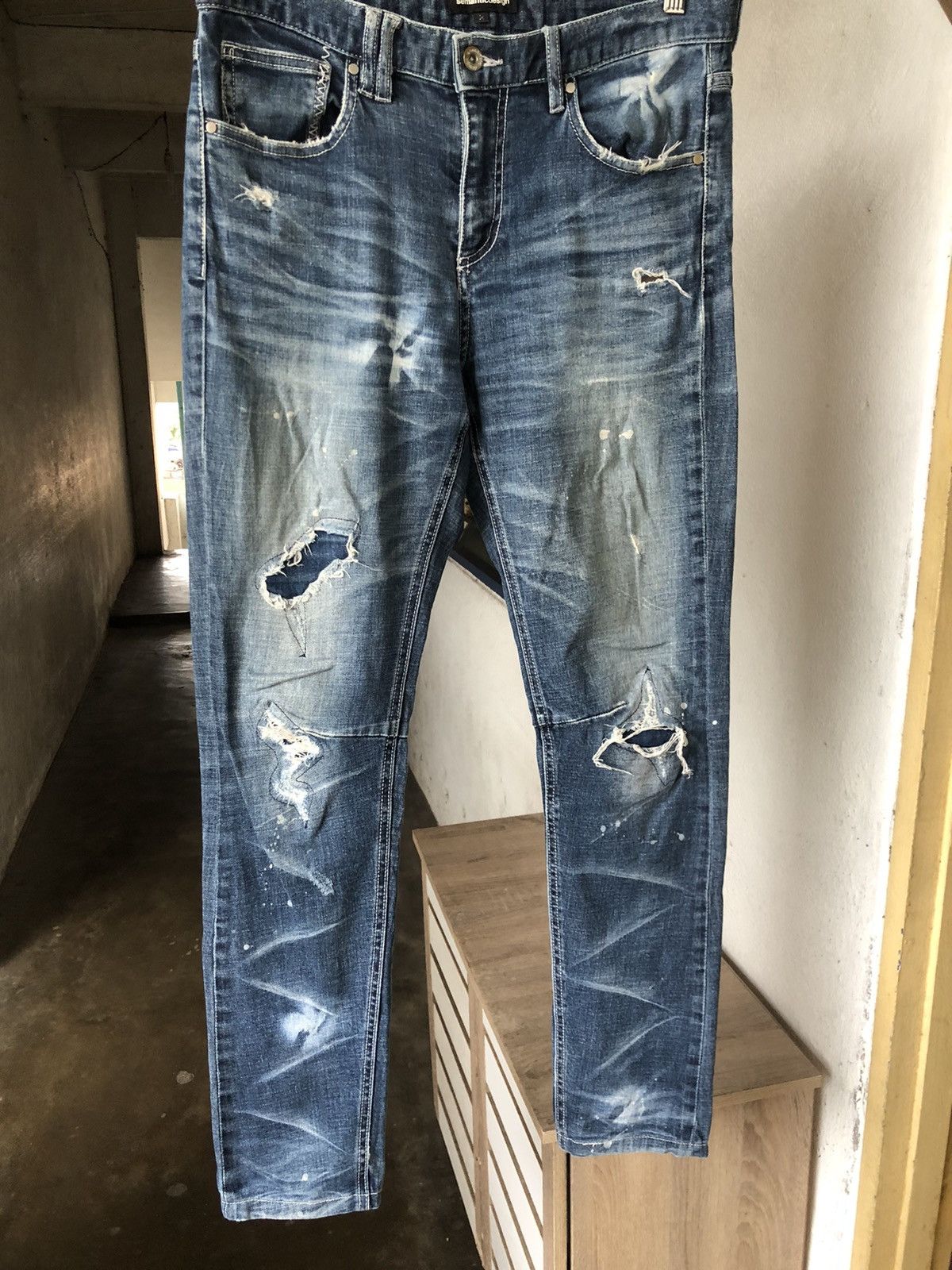 If Six Was Nine Semantic Design Flare Distressed Jeans Like Balmain Size US 30 / EU 46 - 4 Thumbnail