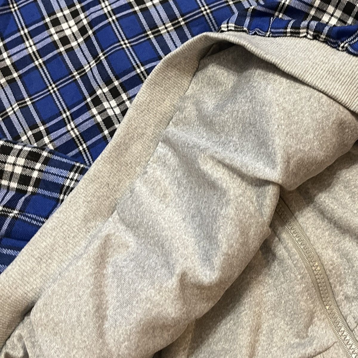 Other Double Side Zip Hoodie Blue Gray Casual Streetwear Baggy Size US XL / EU 56 / 4 - 8 Thumbnail