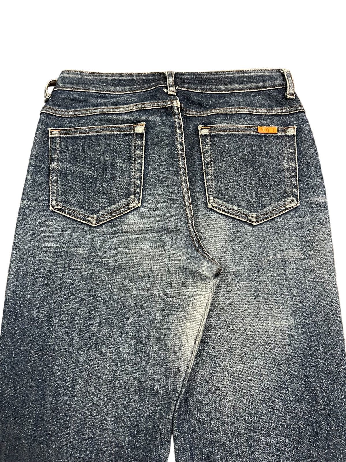 Vintage Japanese Brand Dojo Lake Blue Washed Flare Jeans