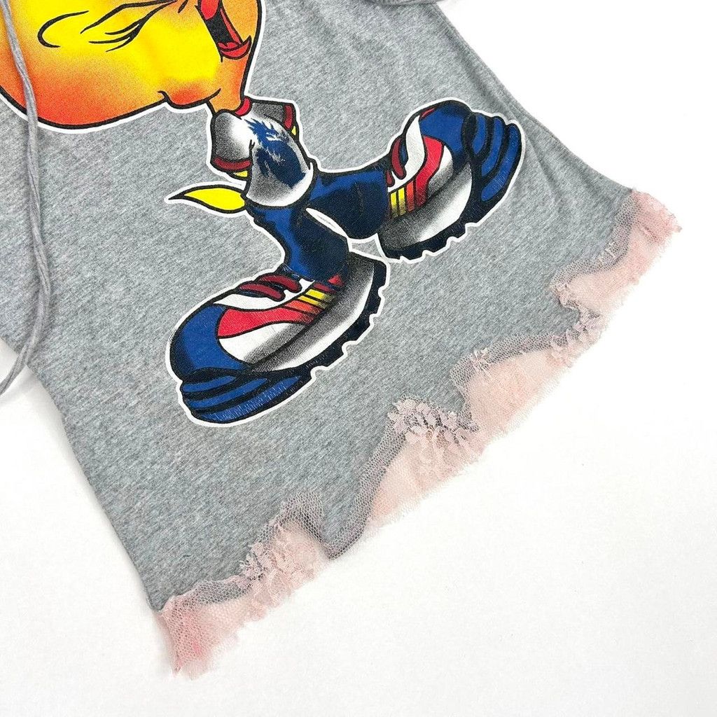 Vintage y2k euro tweety bird gray hooded tank top Size S / US 4 / IT 40 - 3 Thumbnail