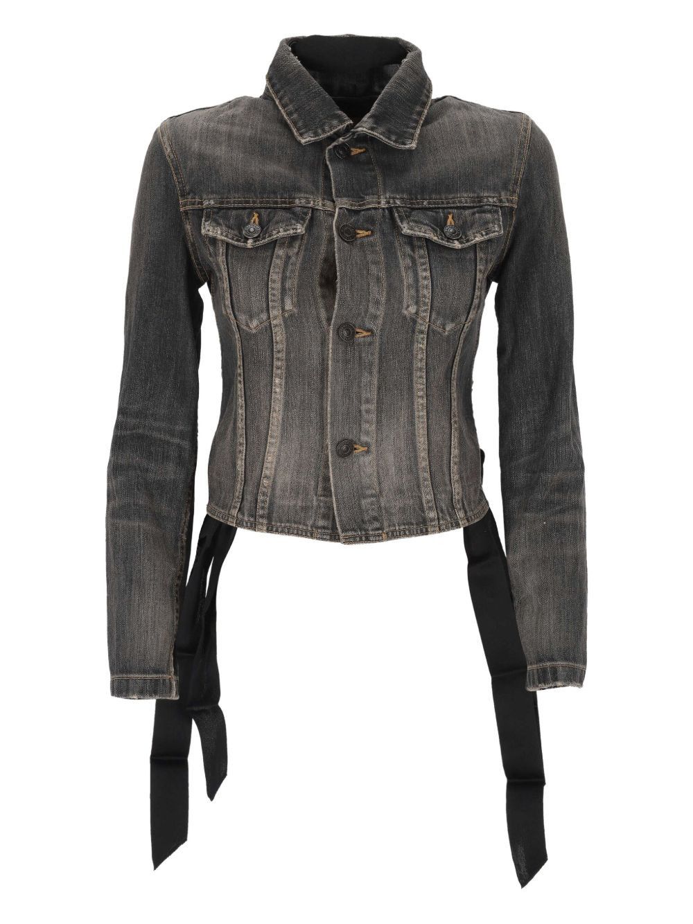 Balenciaga LACE-UP DENIM JACKET Size XS / US 0-2 / IT 36-38 - 1 Thumbnail