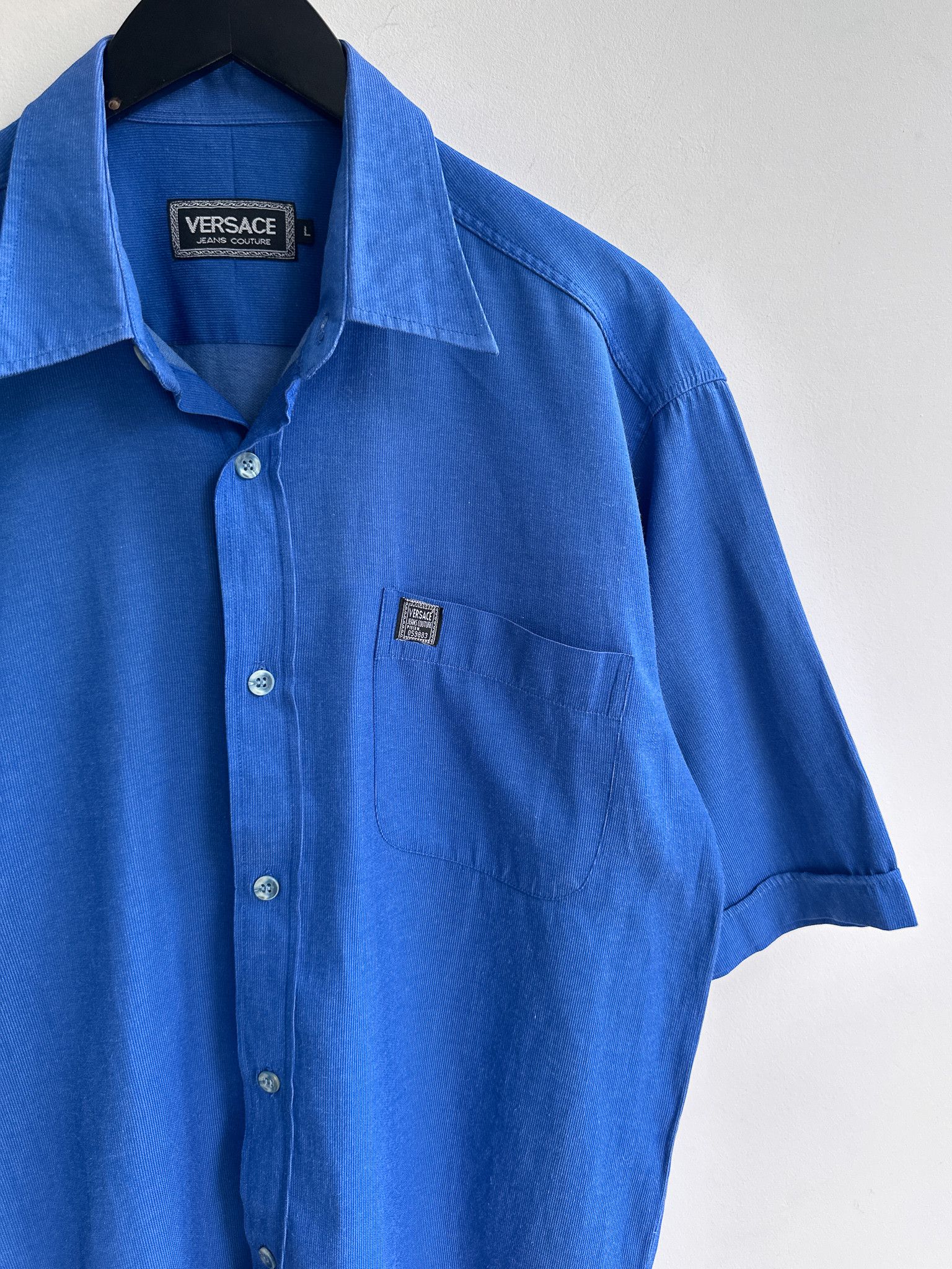 Versace Vintage Versace Short Sleeve Shirt Size US L / EU 52-54 / 3 - 3 Thumbnail