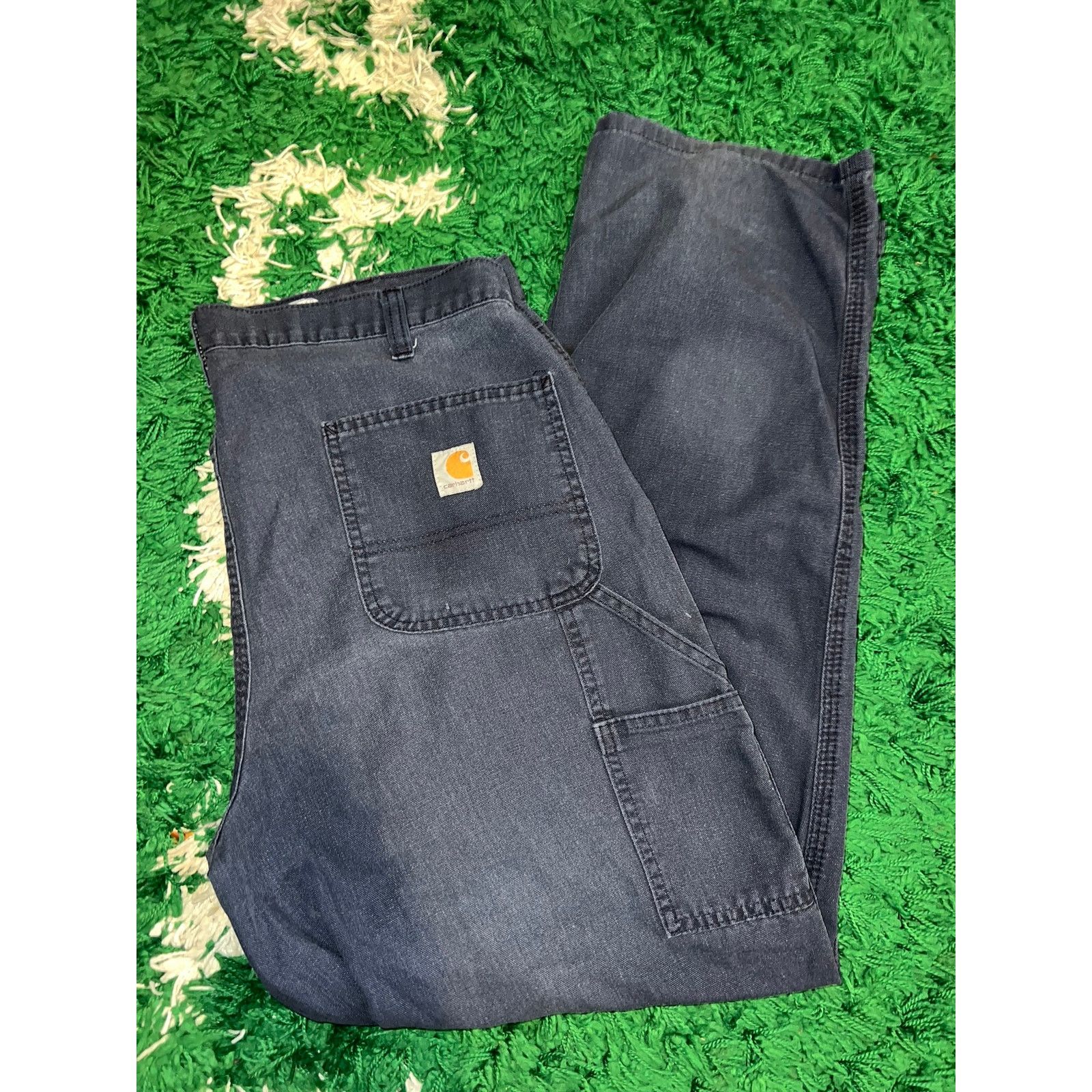 Carhartt Y2K Carhartt Dungaree Fit Blue Bottoms Pants Work Wear 38x32 Size US 38 / EU 54 - 1 Thumbnail